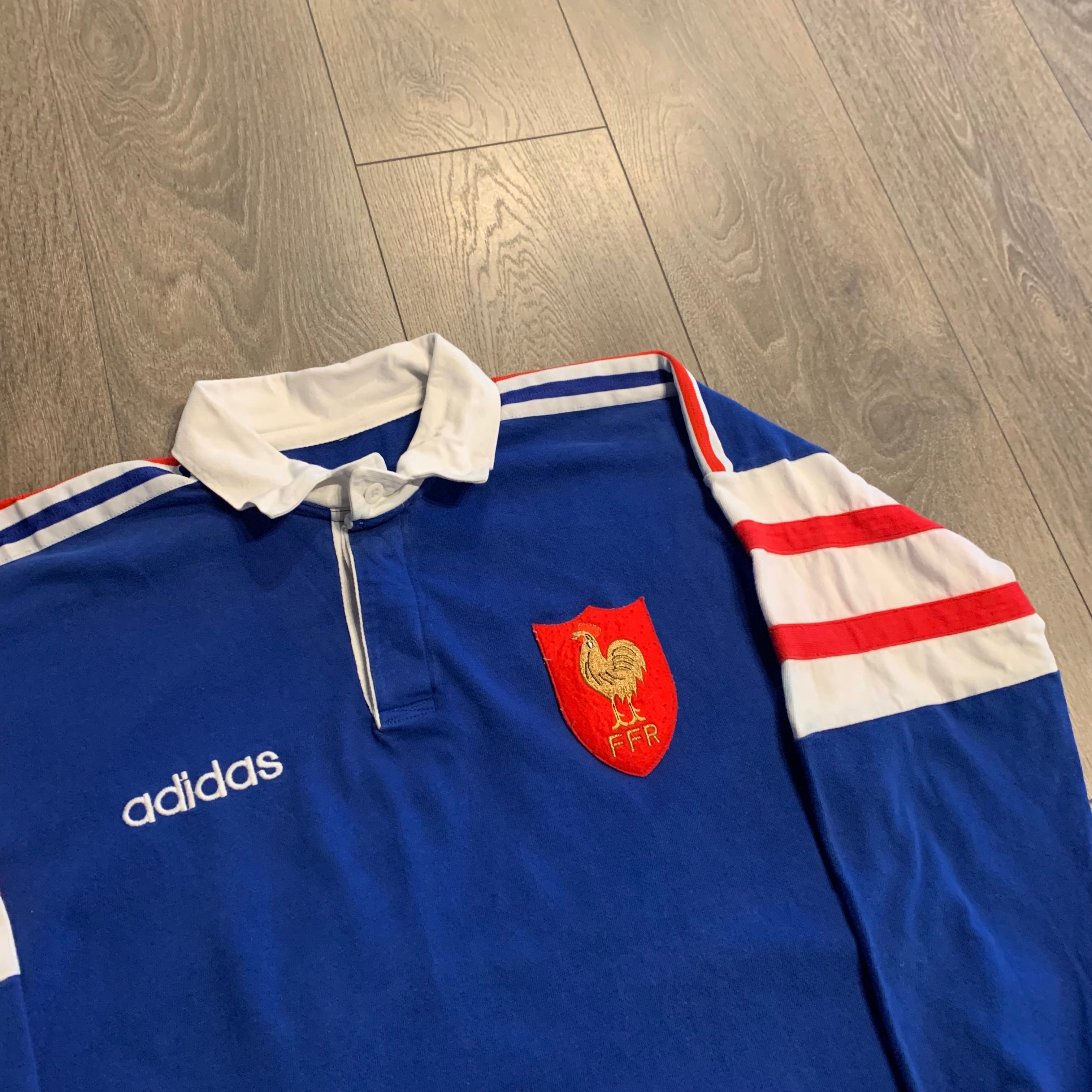 Vintage Adidas France Rugby jersey L