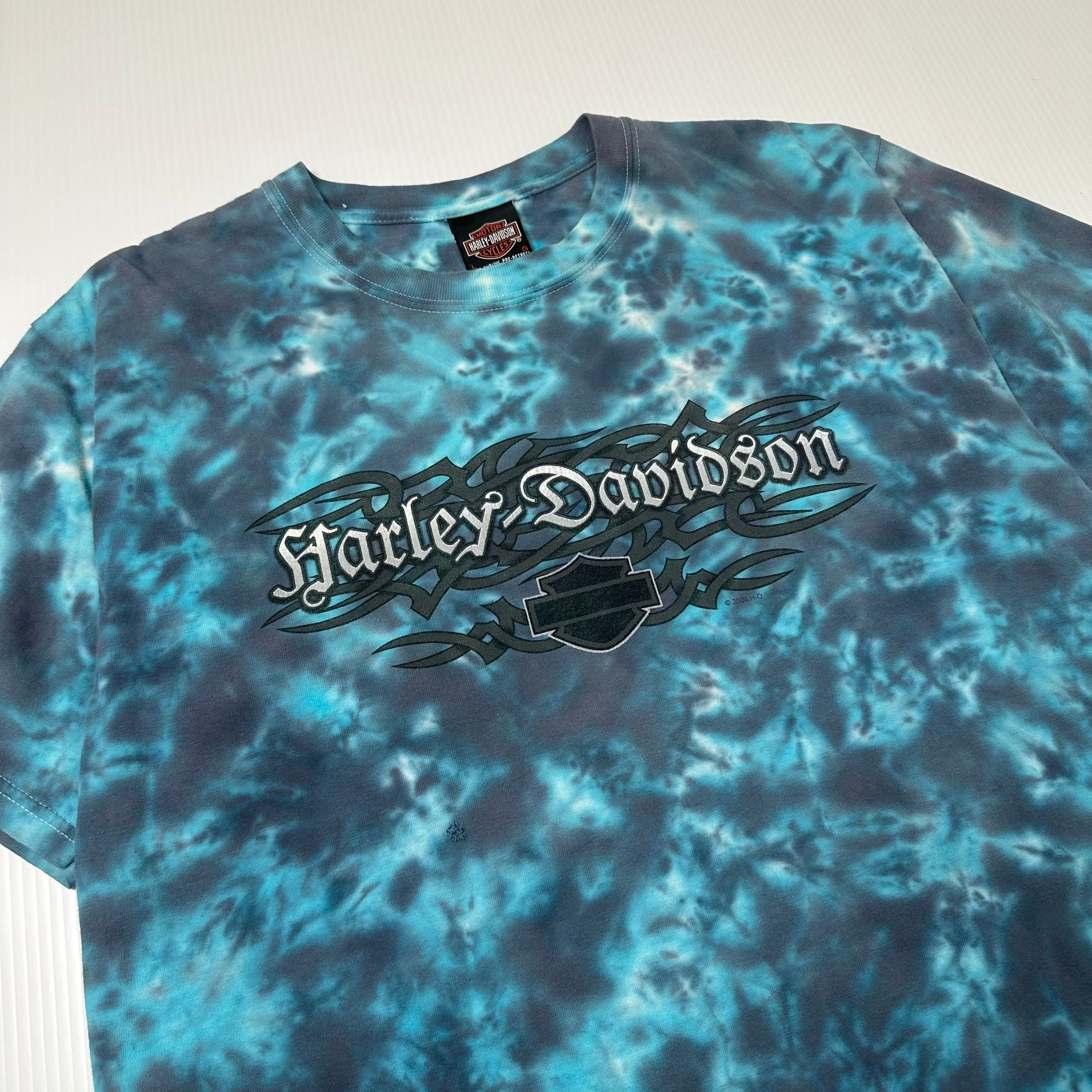 2003 Harley Davidson Tribal Logo Tie Dye Tee L