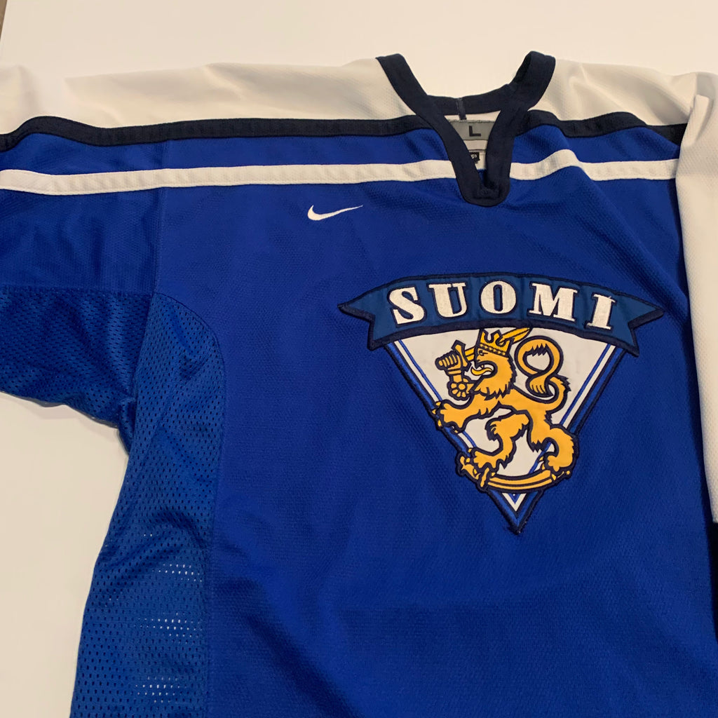 Vintage Nike Finland Hockey Jersey L