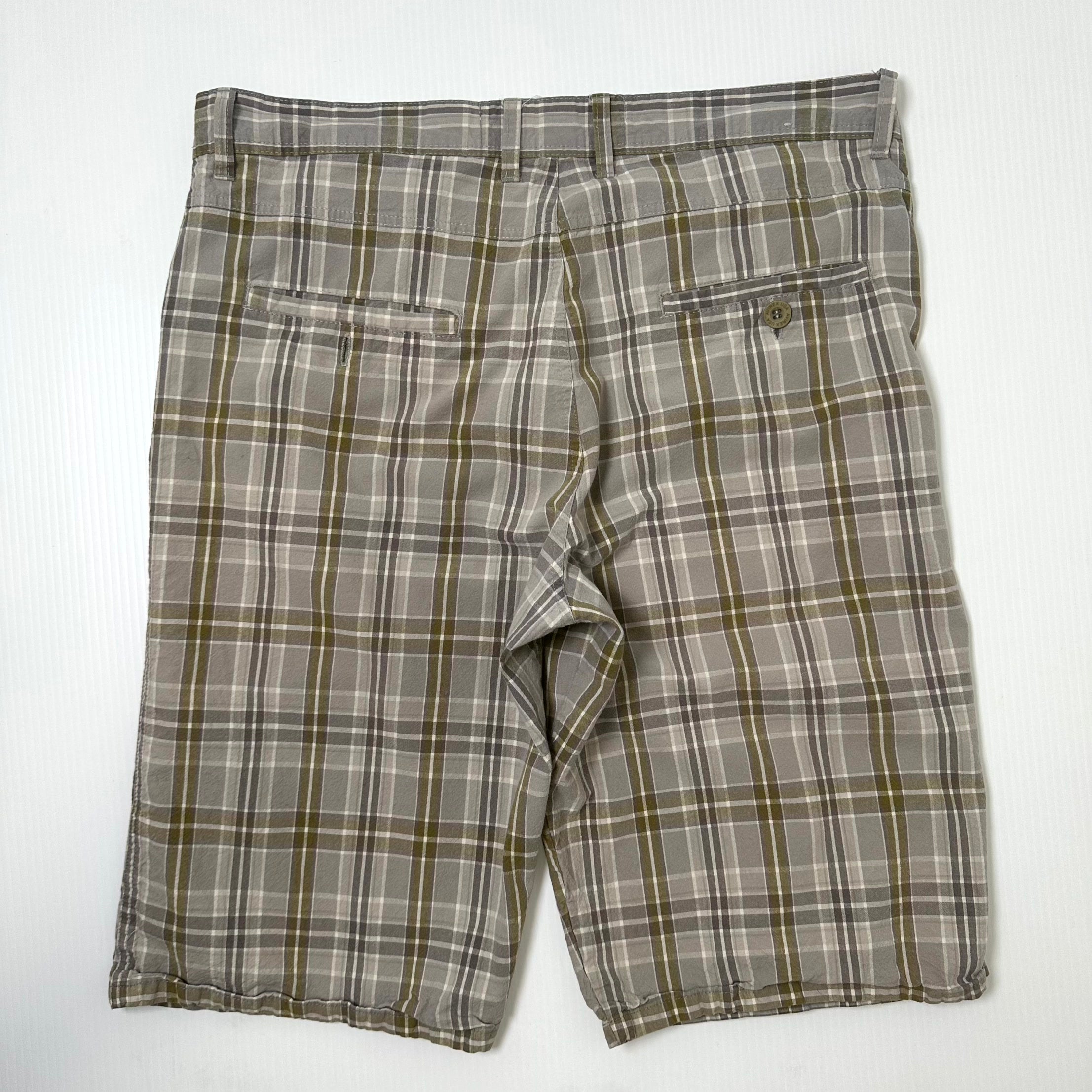 Y2K Avirex Plaid Bermuda Shorts 36