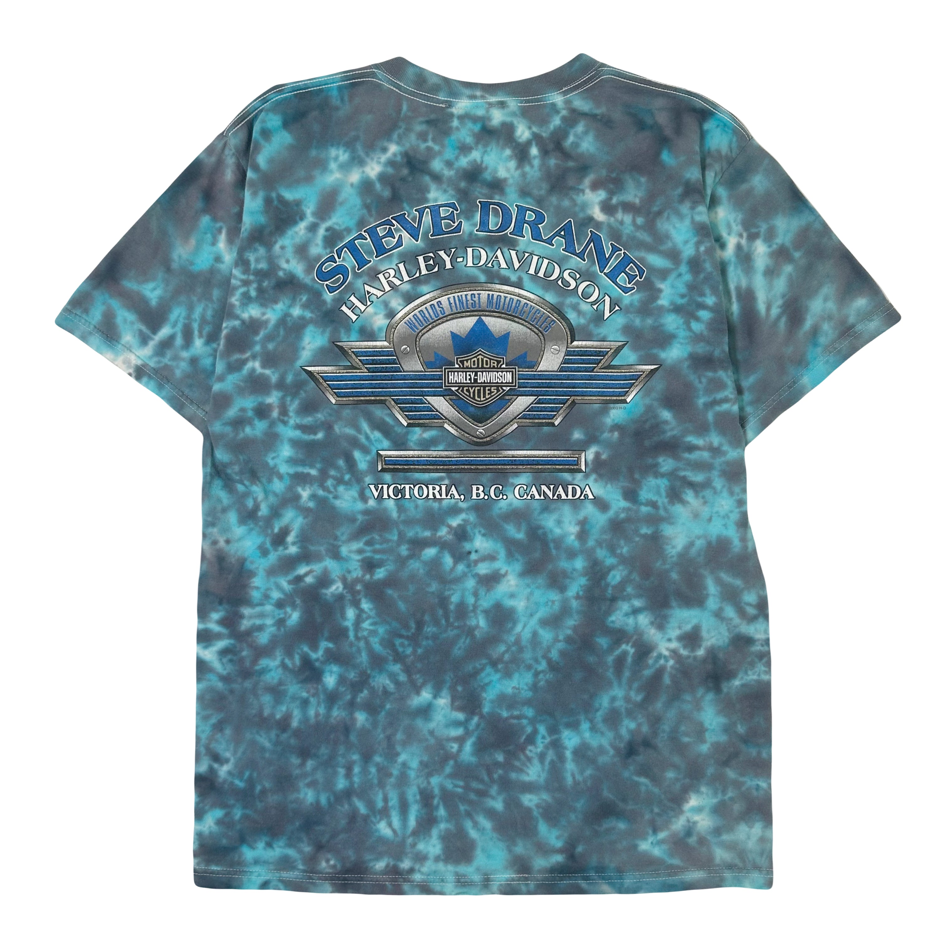 2003 Harley Davidson Tribal Logo Tie Dye Tee L