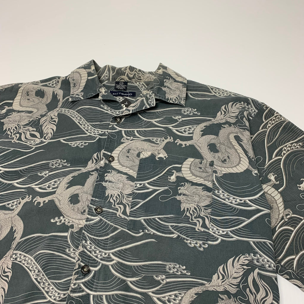 Hotsand Dragon pattern button up L
