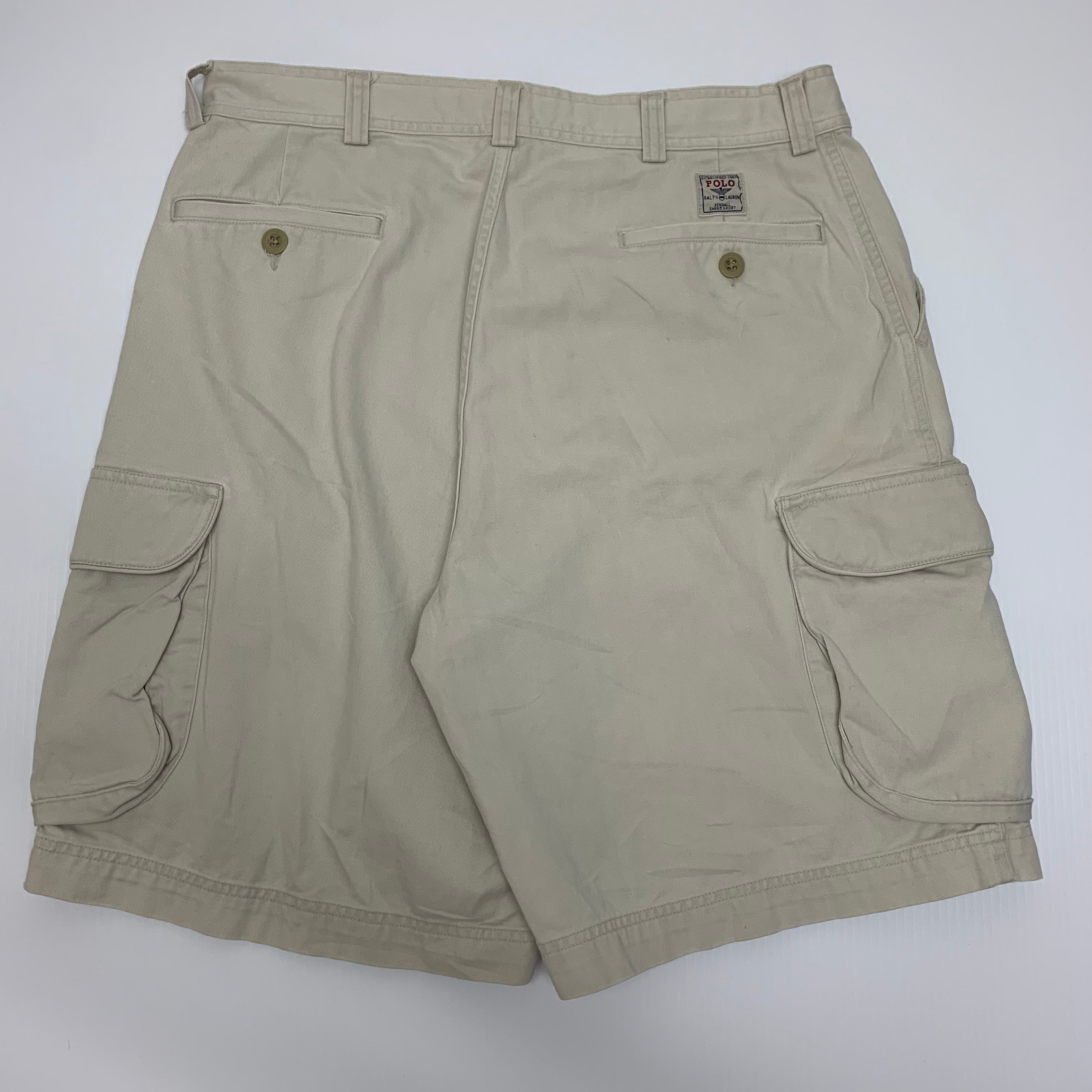 Polo Cream Cargo Shorts 34