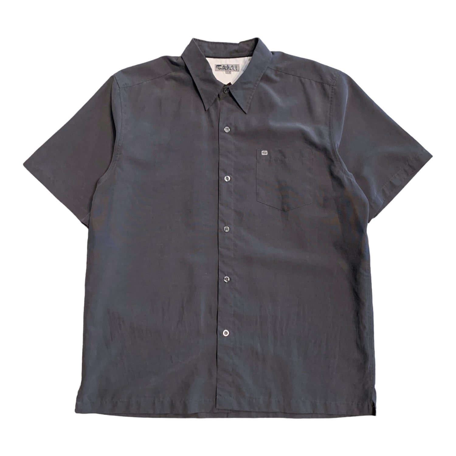 Gotcha Charcoal Polo Button Up L