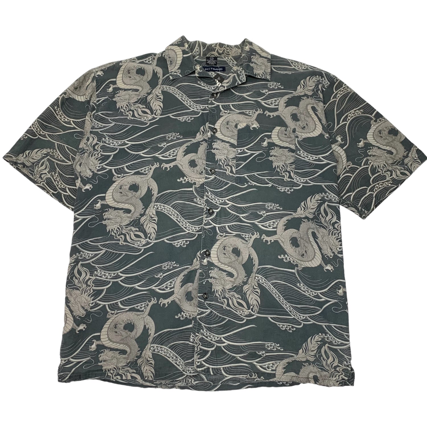 Hotsand Dragon pattern button up L