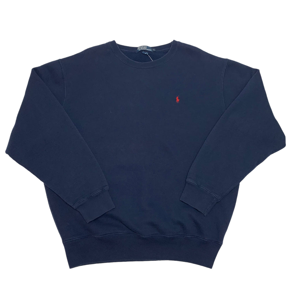 90s Polo Embroidered Crewneck L
