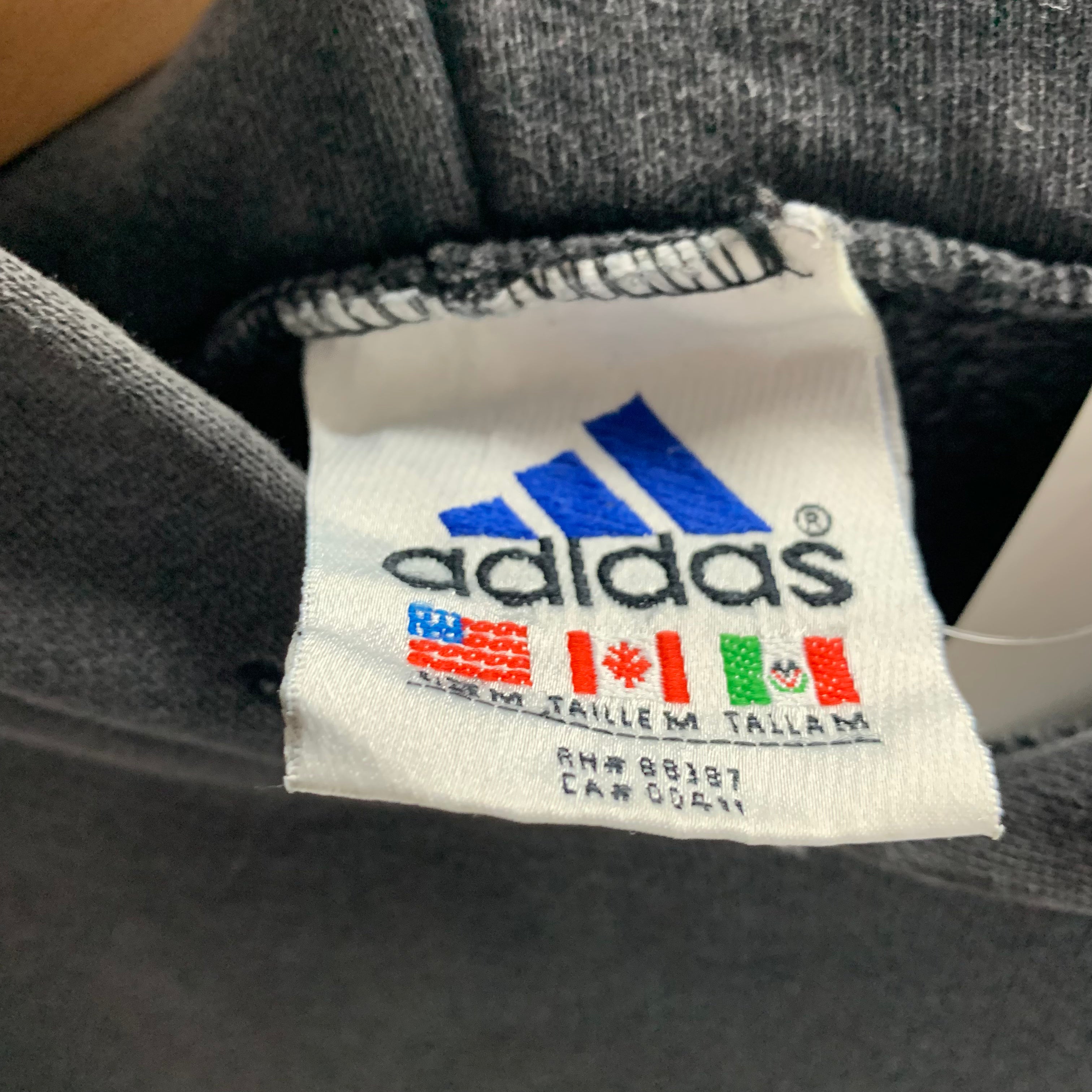 90s Adidas Logo Hoodie M