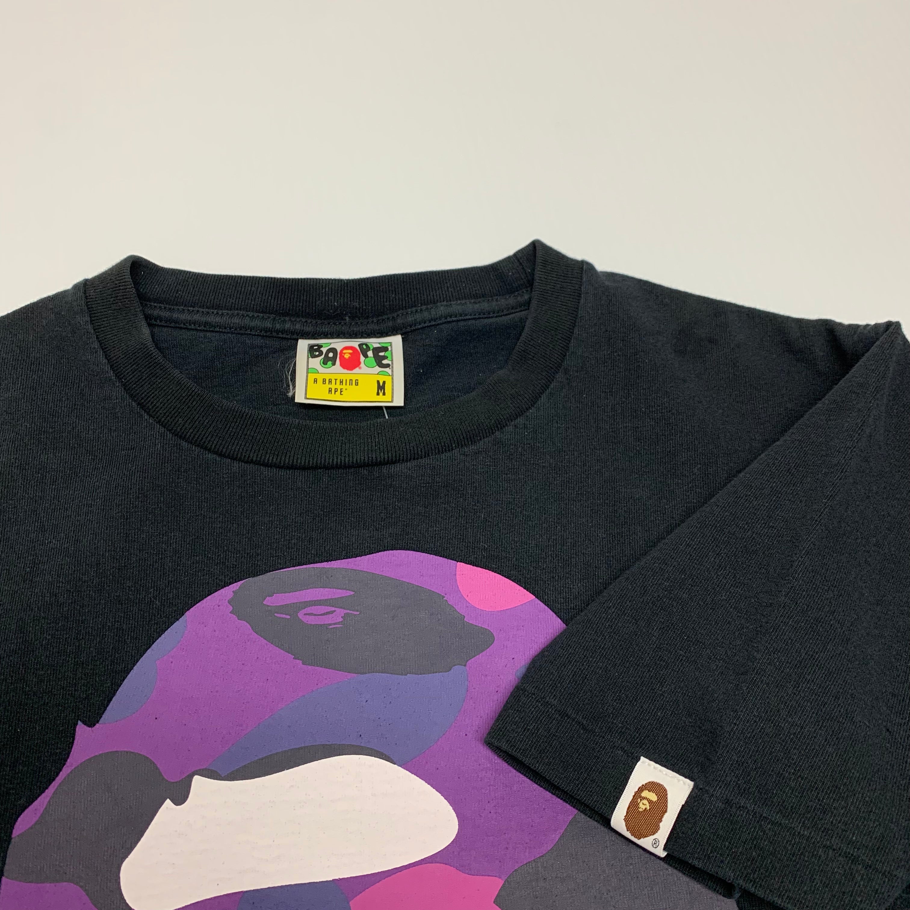 Bape Purple Camo Head Tee M