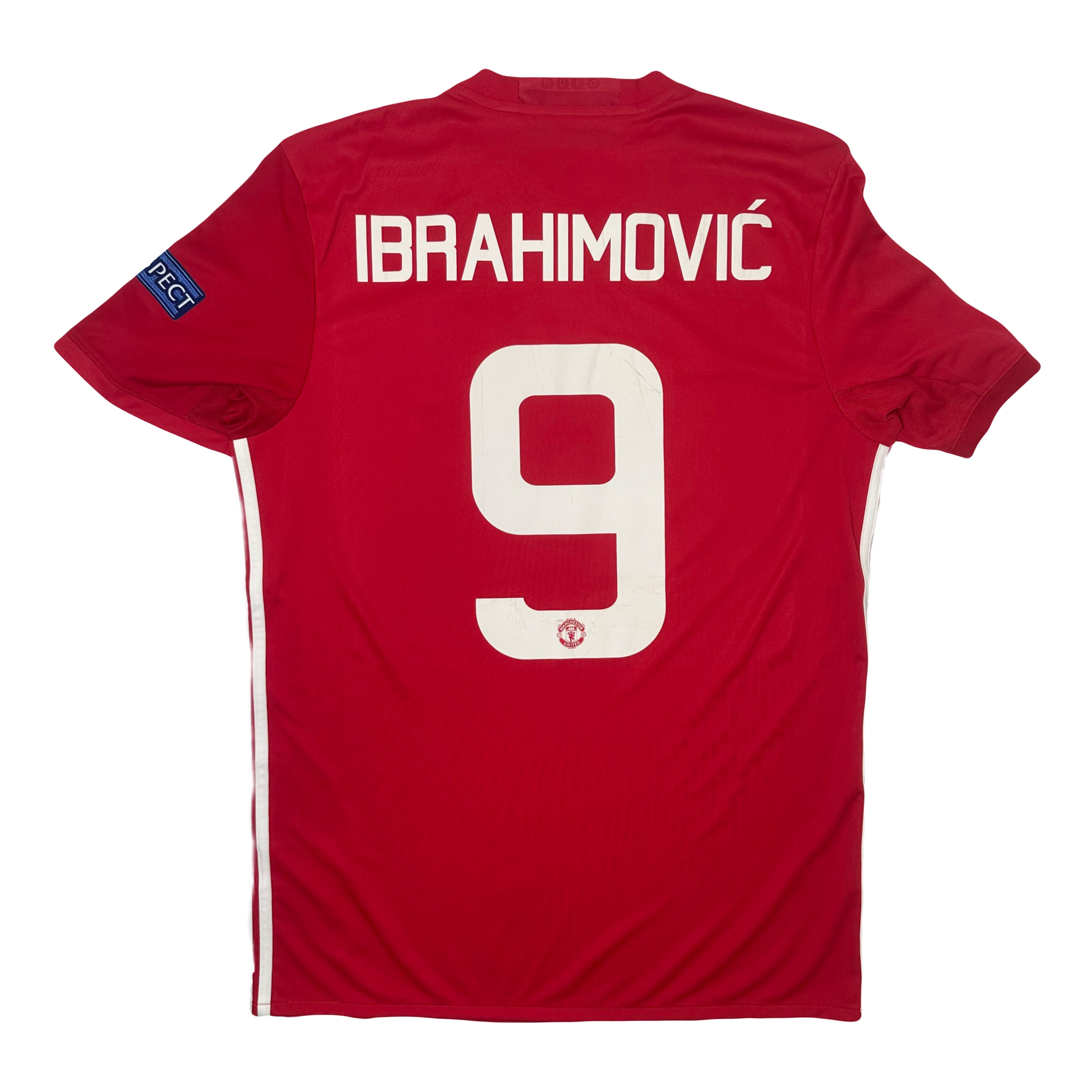2016-17 Manchester United Adidas Ibrahimovic #9 Home Jersey M