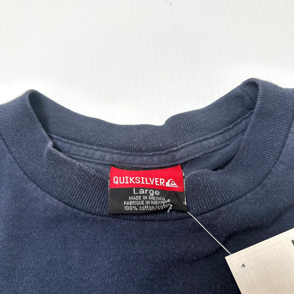 Vintage Quiksilver Script Logo Long Sleeve Shirt L