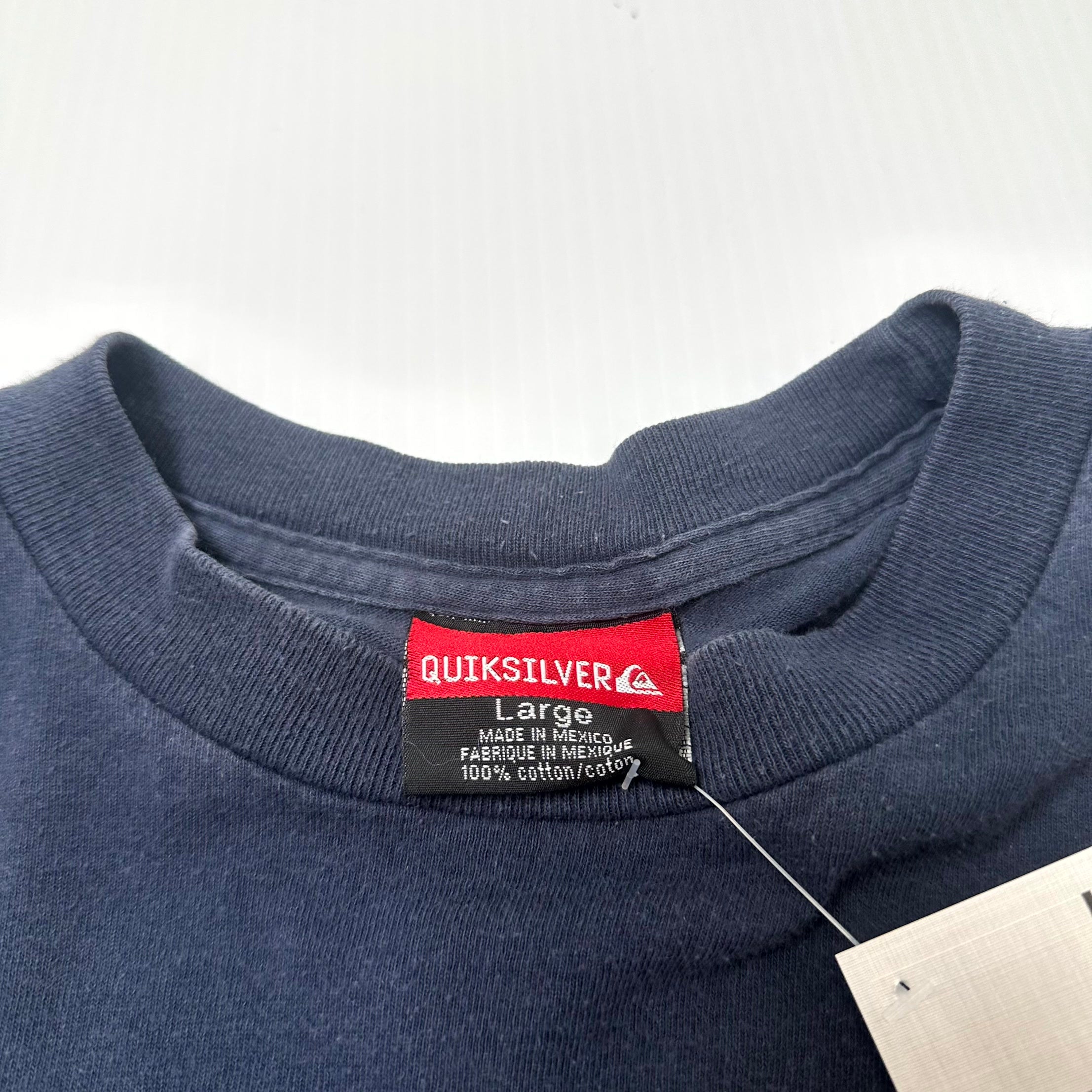 Vintage Quiksilver Script Logo Long Sleeve Shirt L