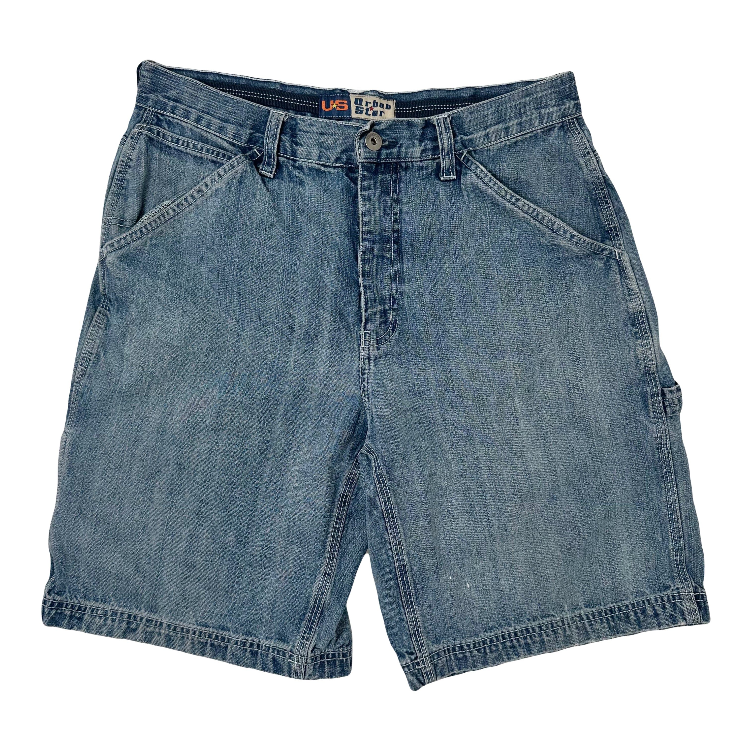 Y2K Urban Star Denim Work Shorts 34