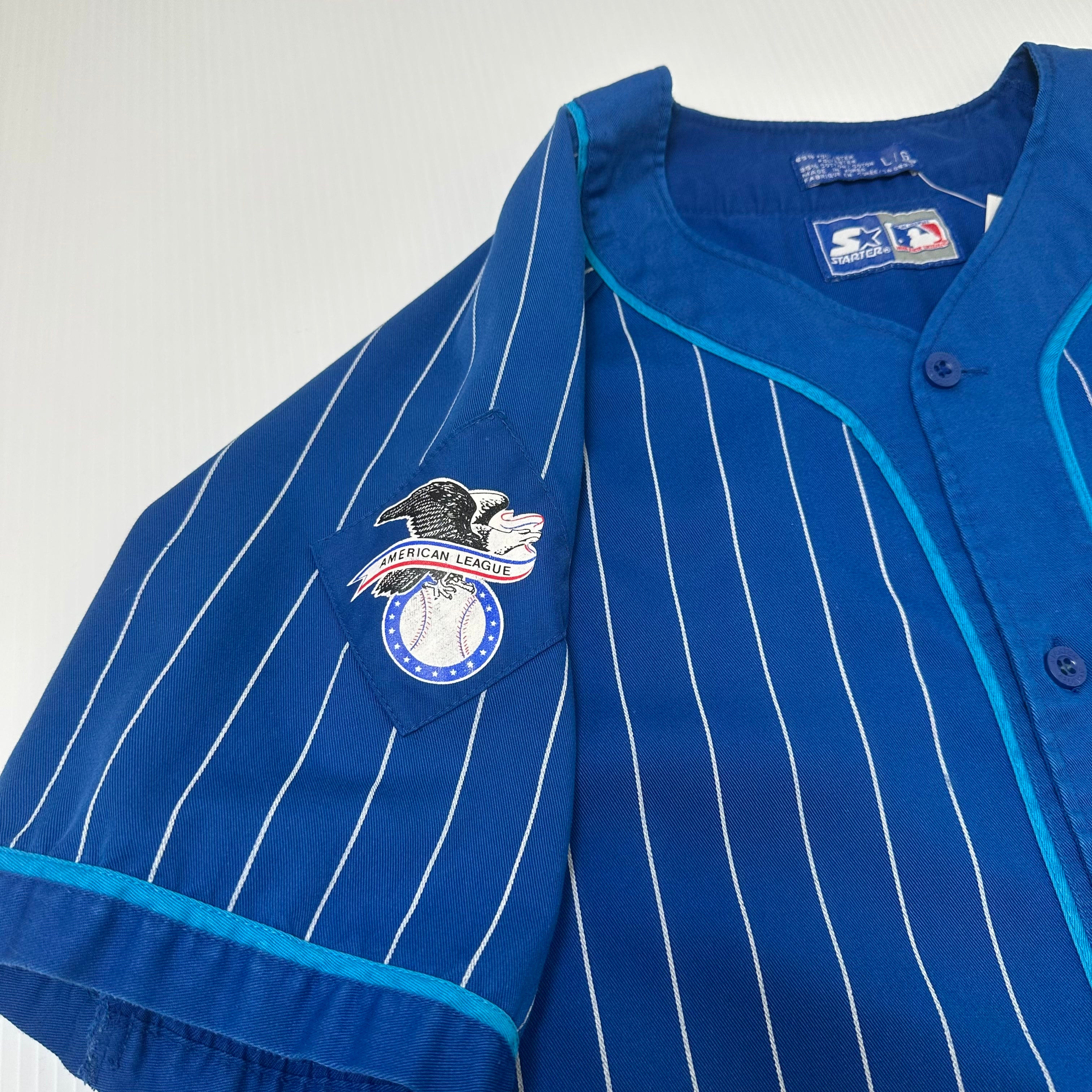 90s Starter Toronto Blue Jays Pinstripe Baseball Jersey L