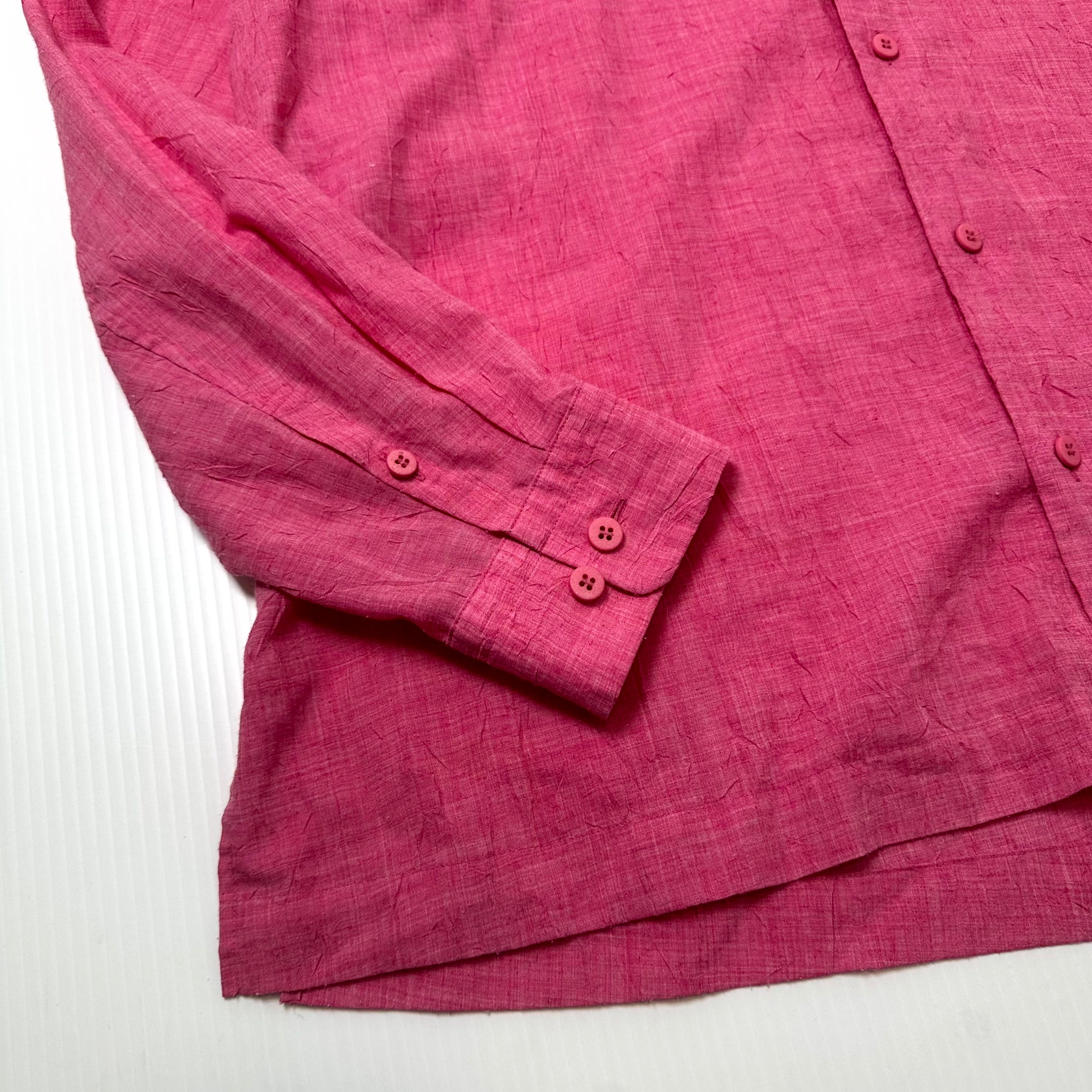 Issey Miyake Crinkled Button Up Shirt L