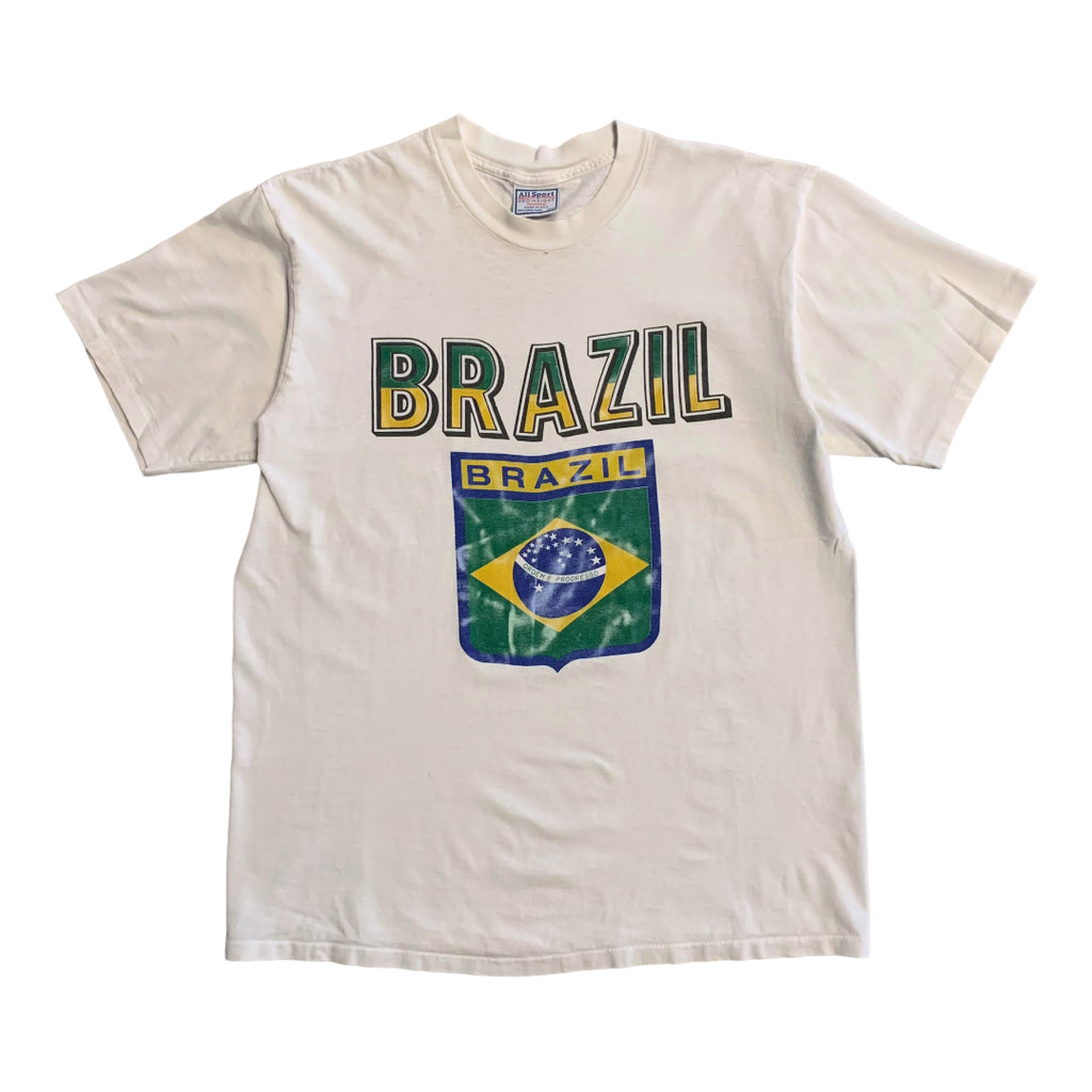 Vintage Brazil International futbol tee L