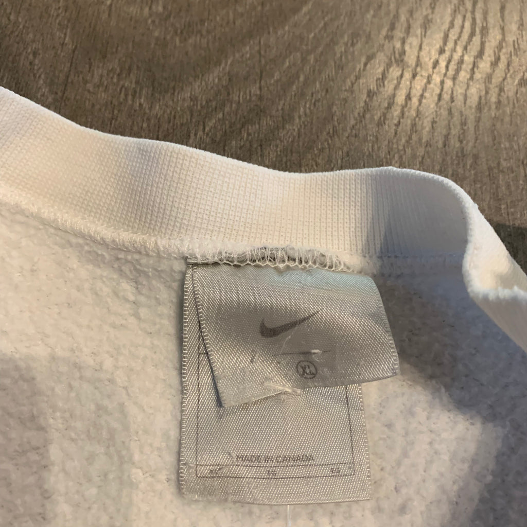Y2K Nike White Mini Swoosh Crewneck XL