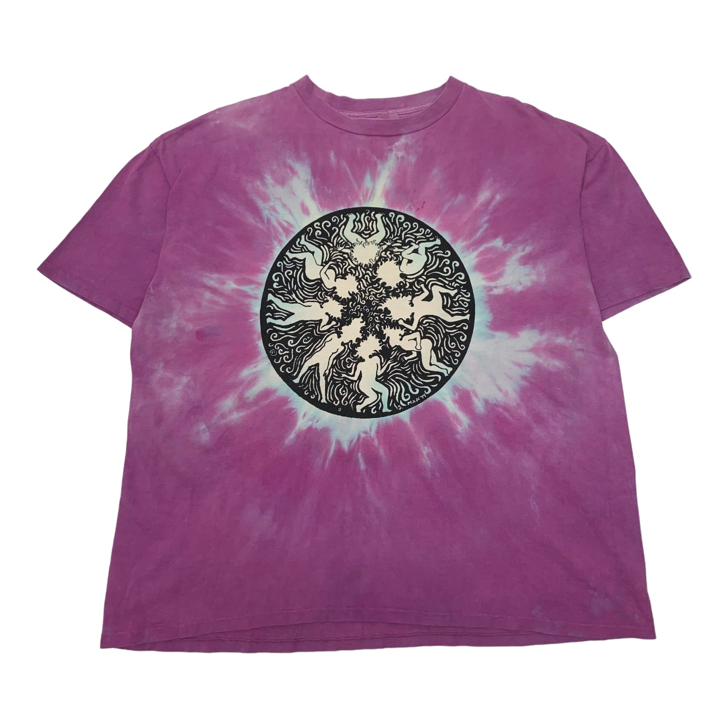 90s Tie Dye Celtic Art Tee XL