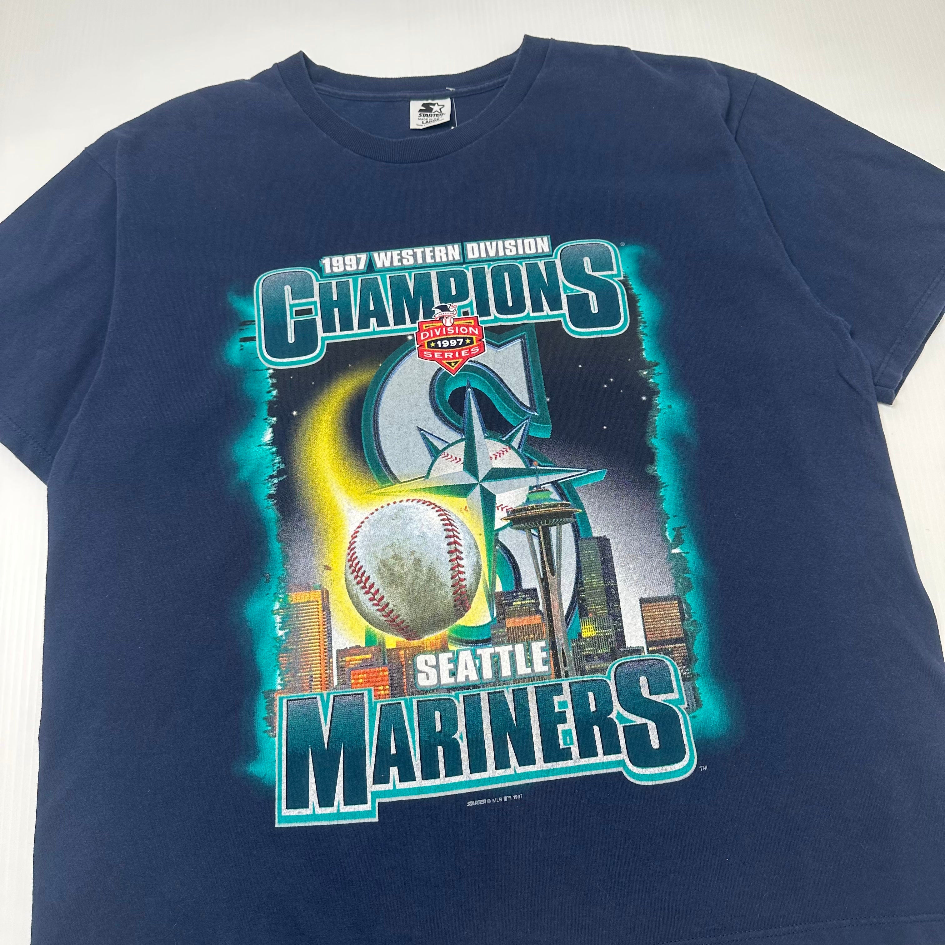 1997 Seattle Mariners Western Division Champions Graphic Tee L