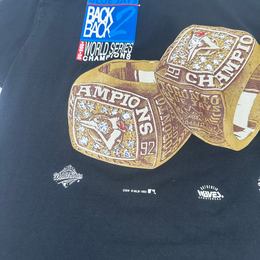 1993 Toronto Blue Jays World Series Champion Rings Graphic Tee L
