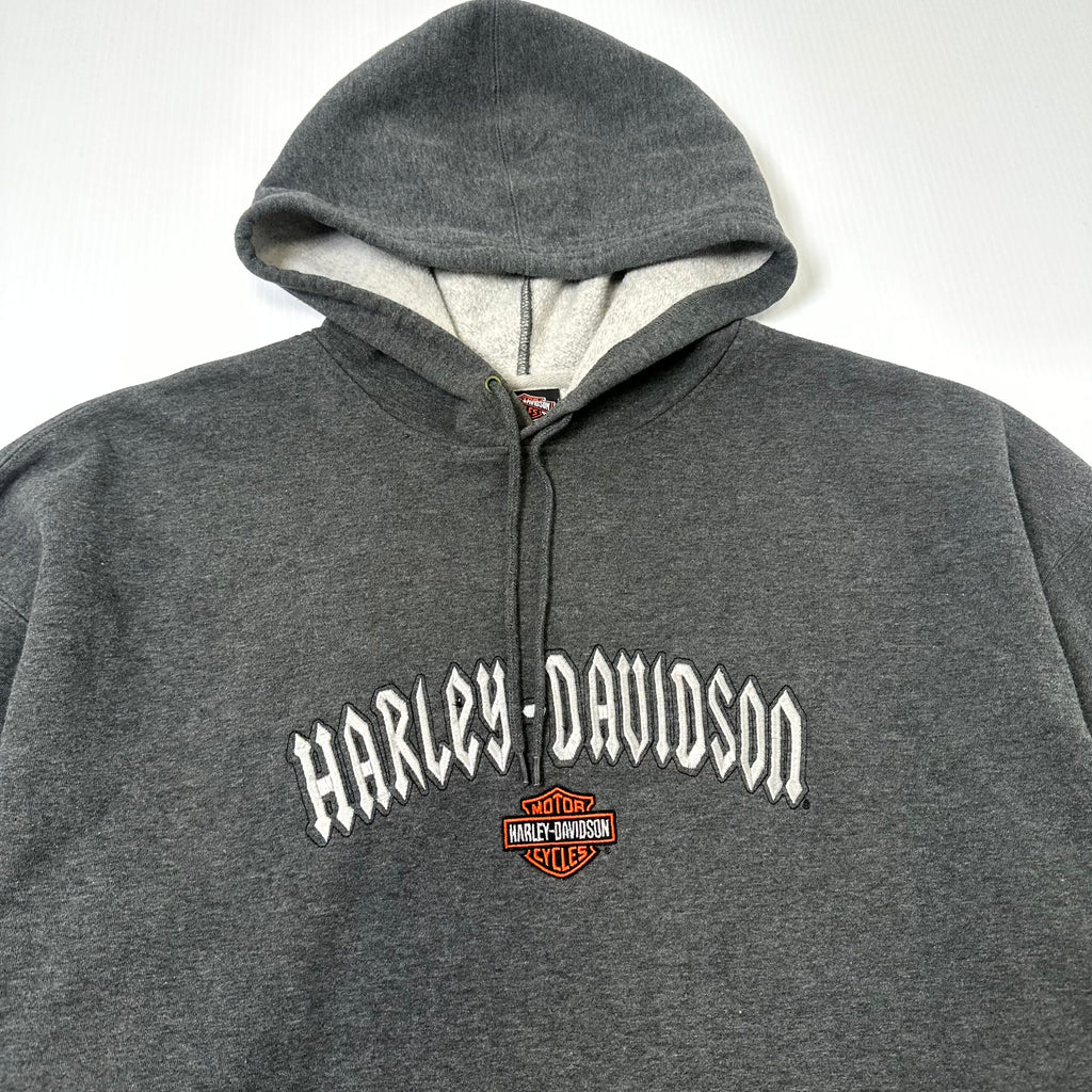 Vintage Harley Davidson Embroidered Logo Langley Hoodie XXL