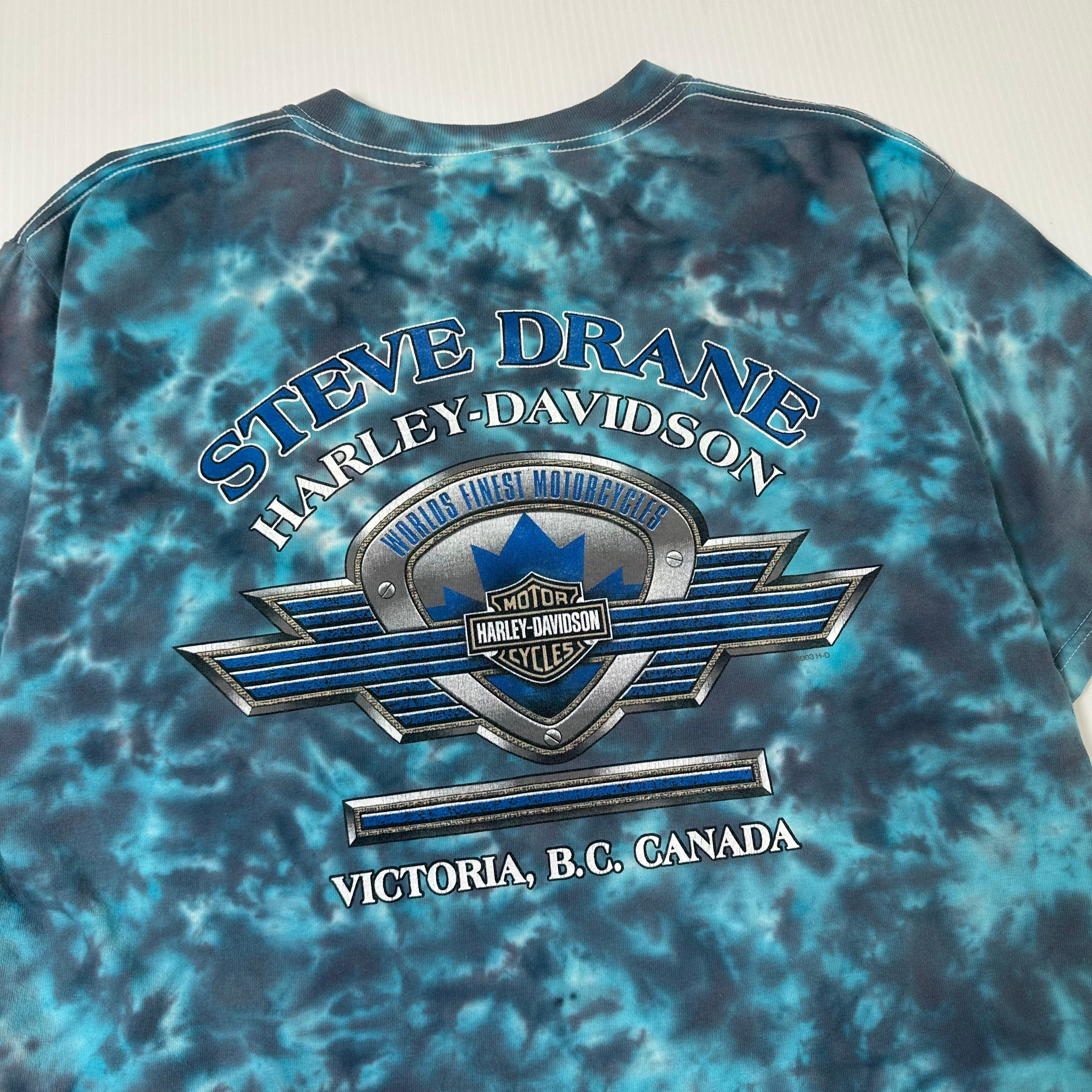 2003 Harley Davidson Tribal Logo Tie Dye Tee L
