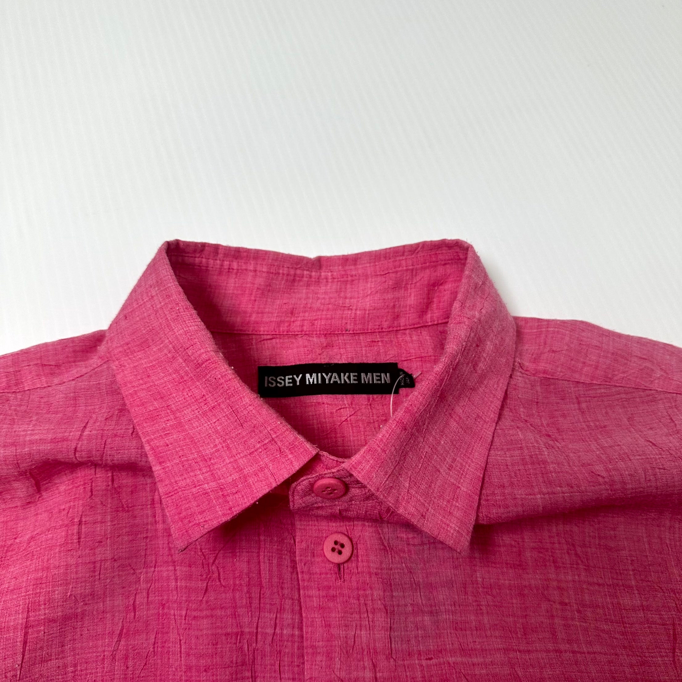 Issey Miyake Crinkled Button Up Shirt L
