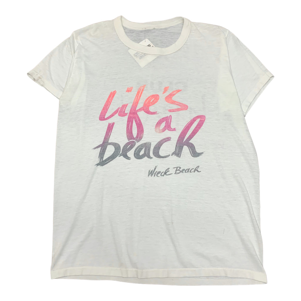 Vintage Life’s A Beach Wreck Beach Tee M