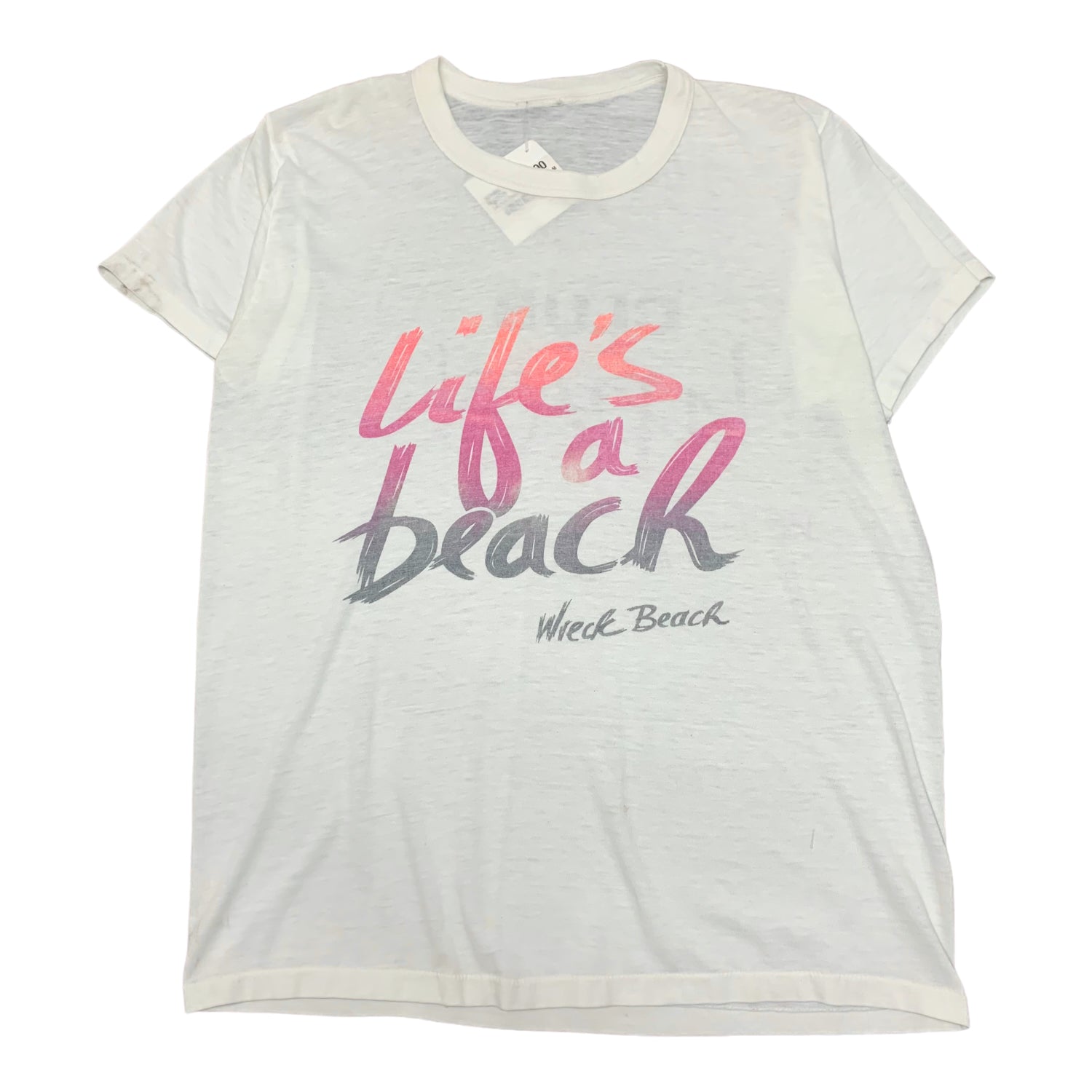 Vintage Life’s A Beach Wreck Beach Tee M