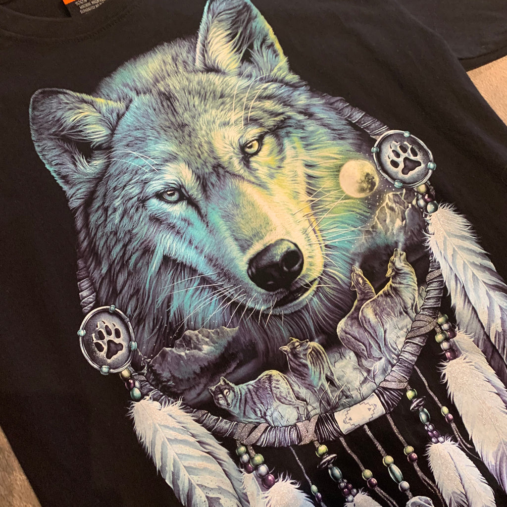 Wolf Front/ Back Graphic Tee L