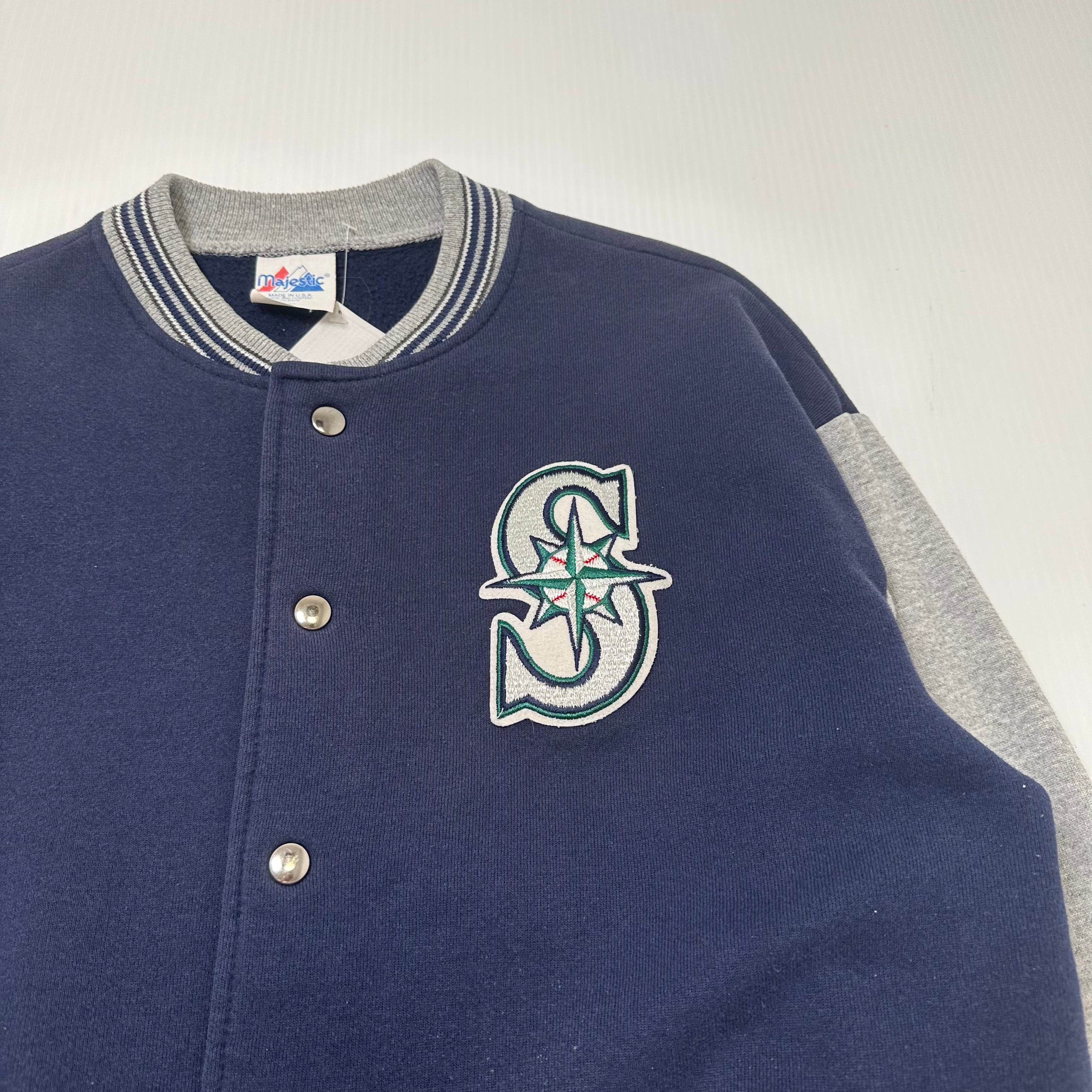 90s Majestic Seattle Mariners MLB Team Varsity Jacket L