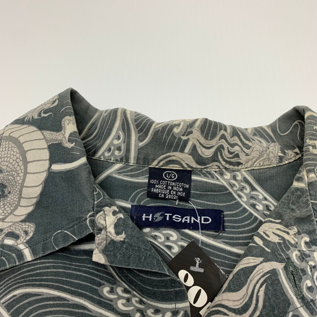 Hotsand Dragon pattern button up L