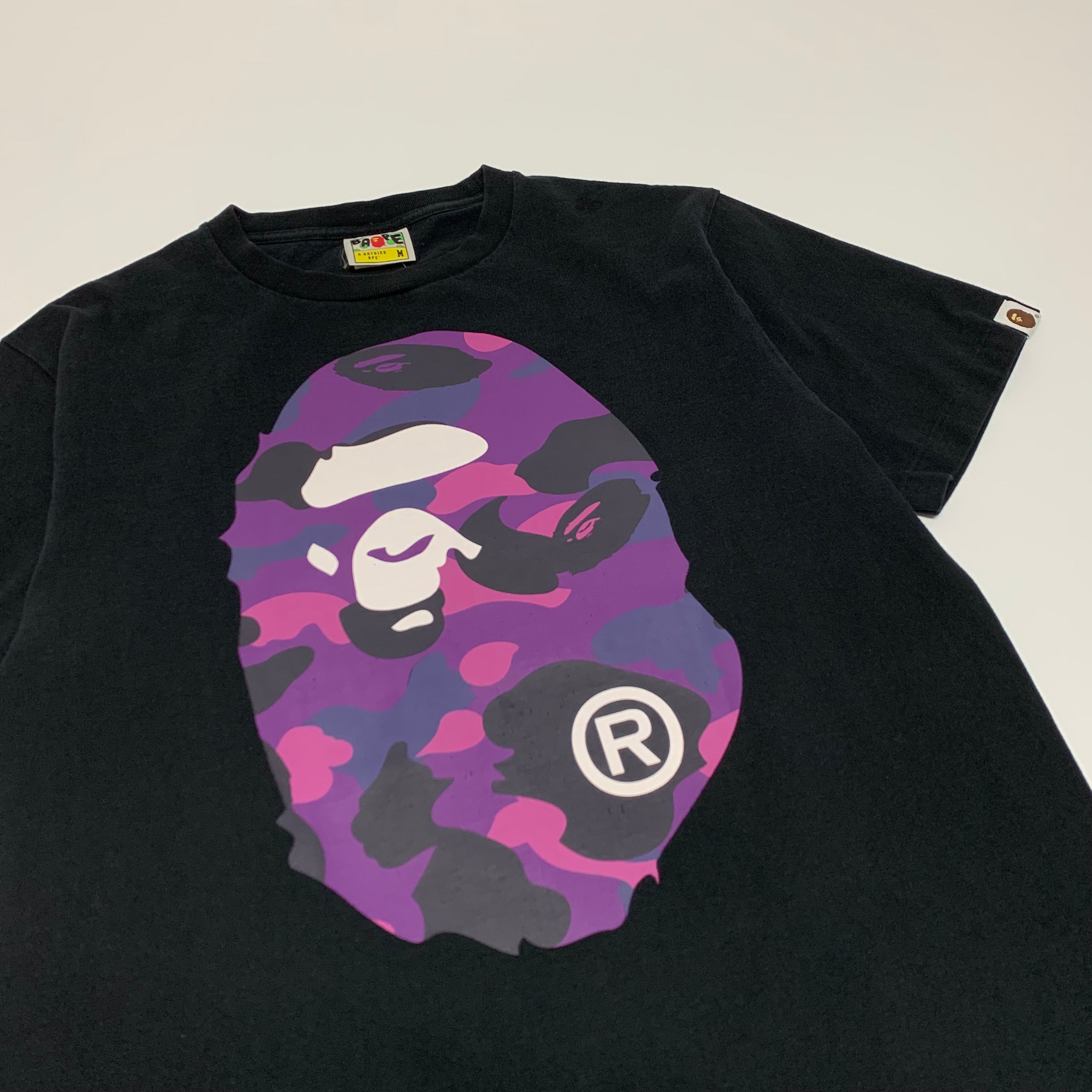Bape Purple Camo Head Tee M