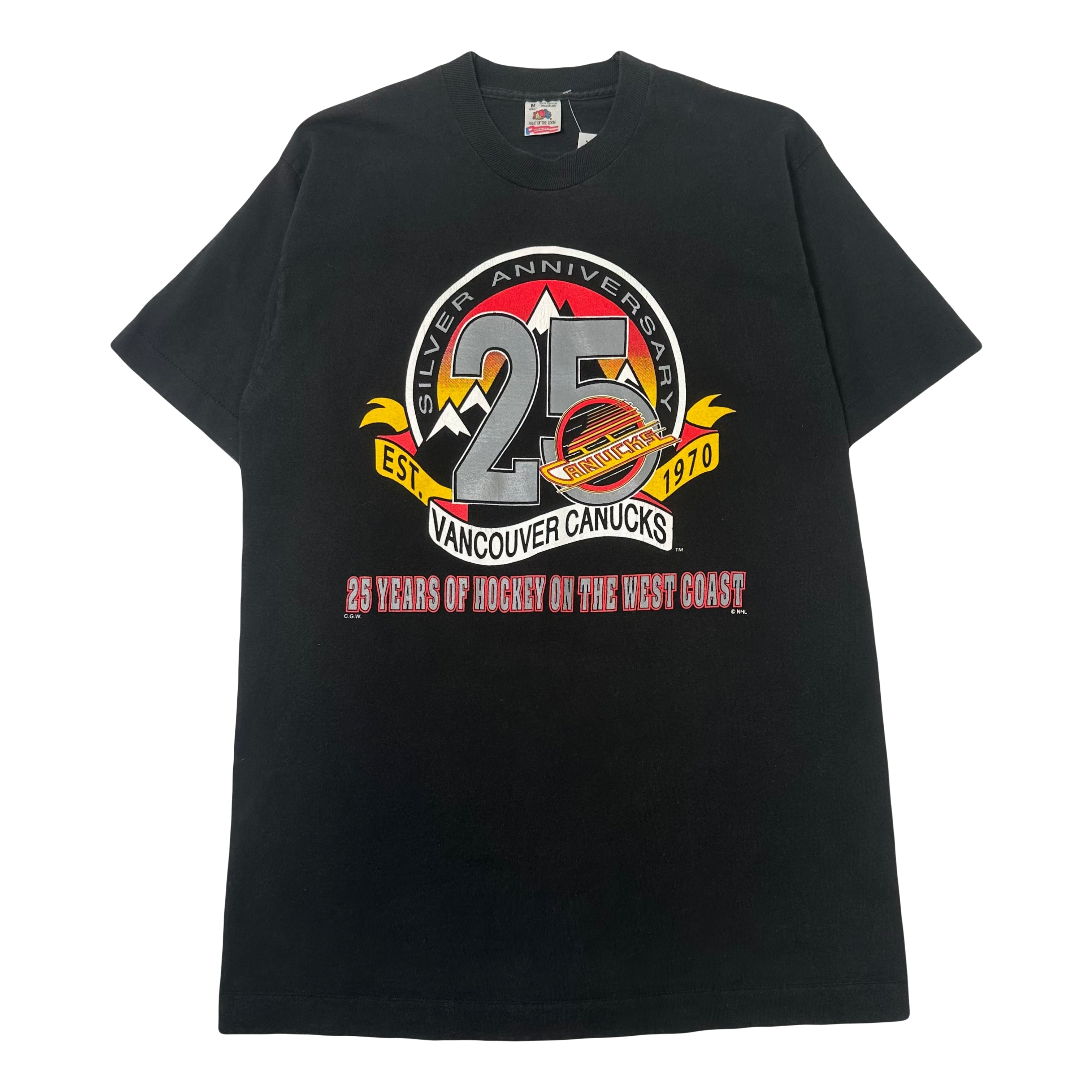 1995 Vancouver Canucks 25th Anniversary Graphic Tee M