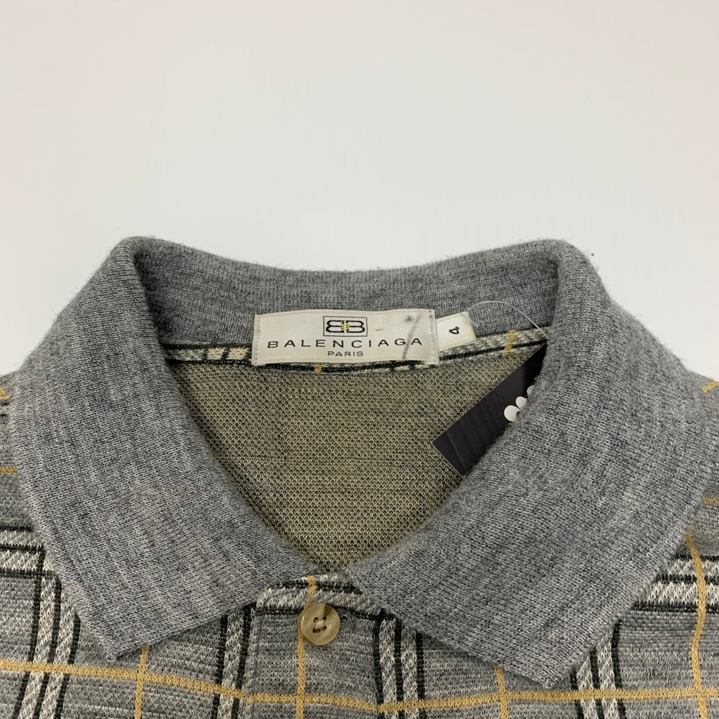 Balenciaga Plaid Collared Sweater XL