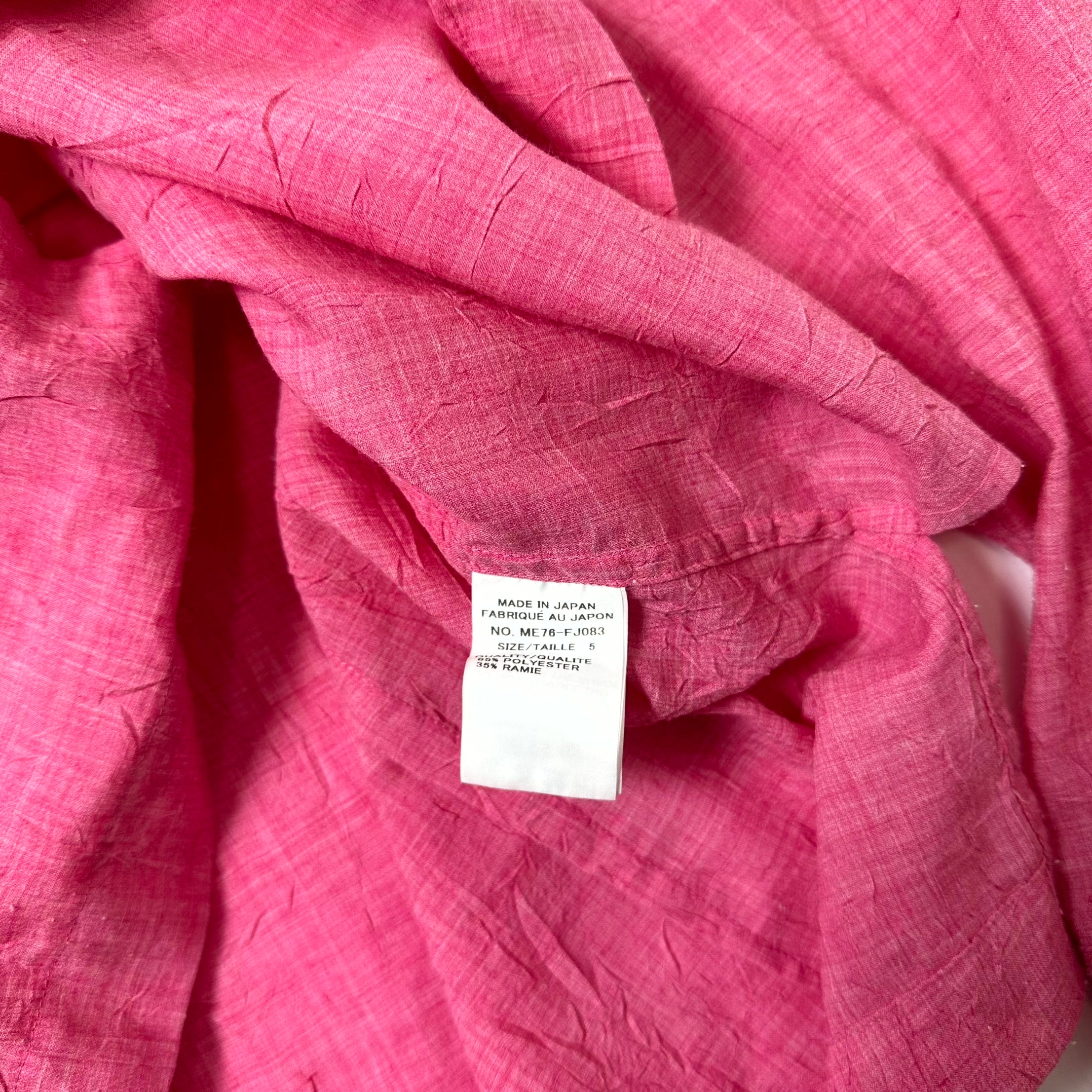 Issey Miyake Crinkled Button Up Shirt L