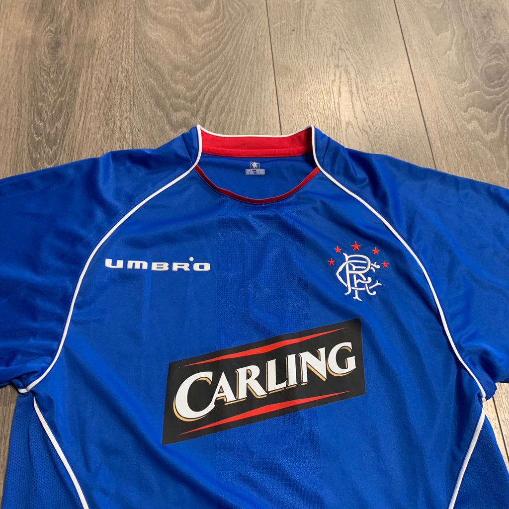 2005-06 Umbro Rangers home jersey M