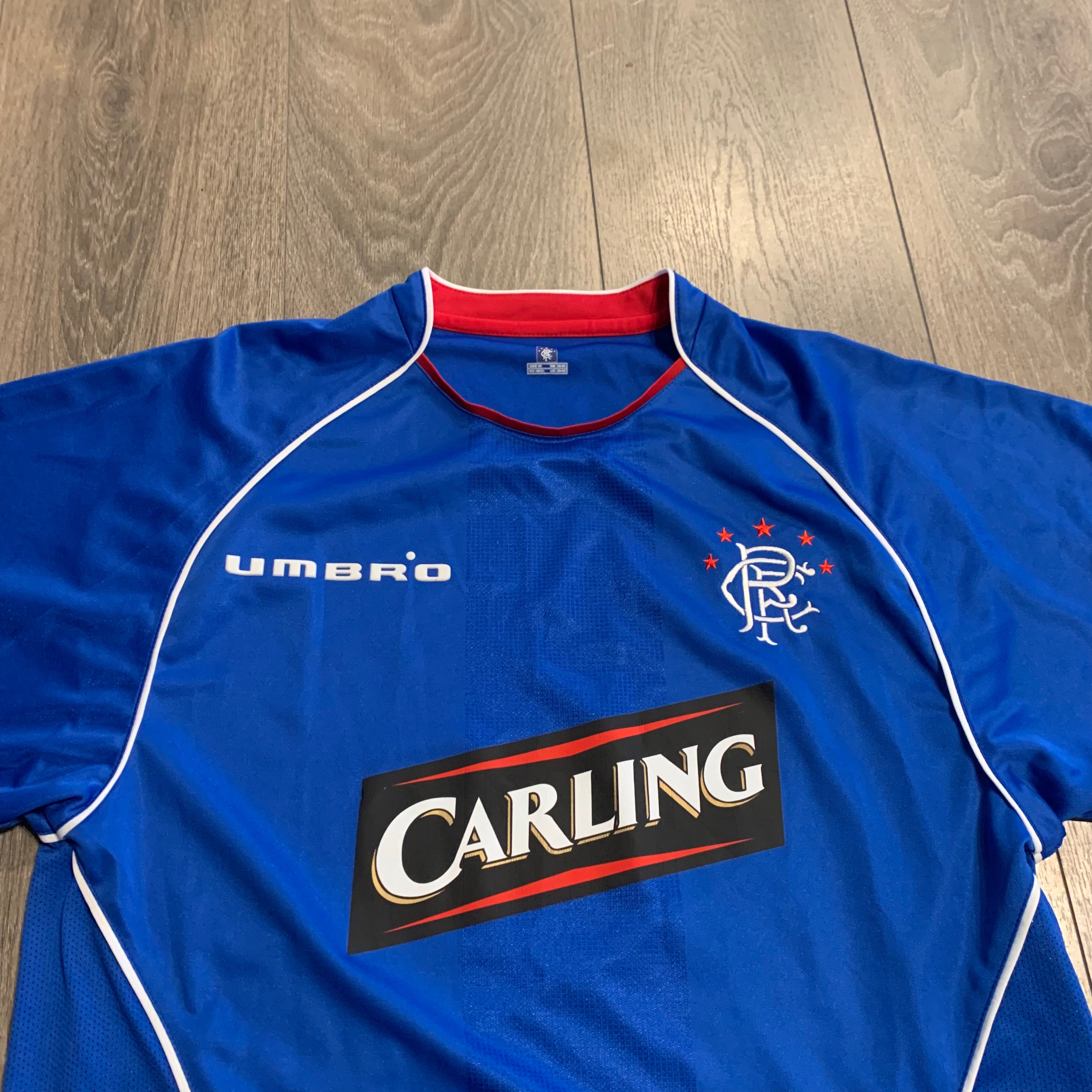 2005-06 Umbro Rangers home jersey M