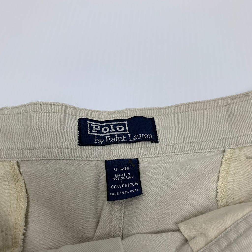 Polo Cream Cargo Shorts 34