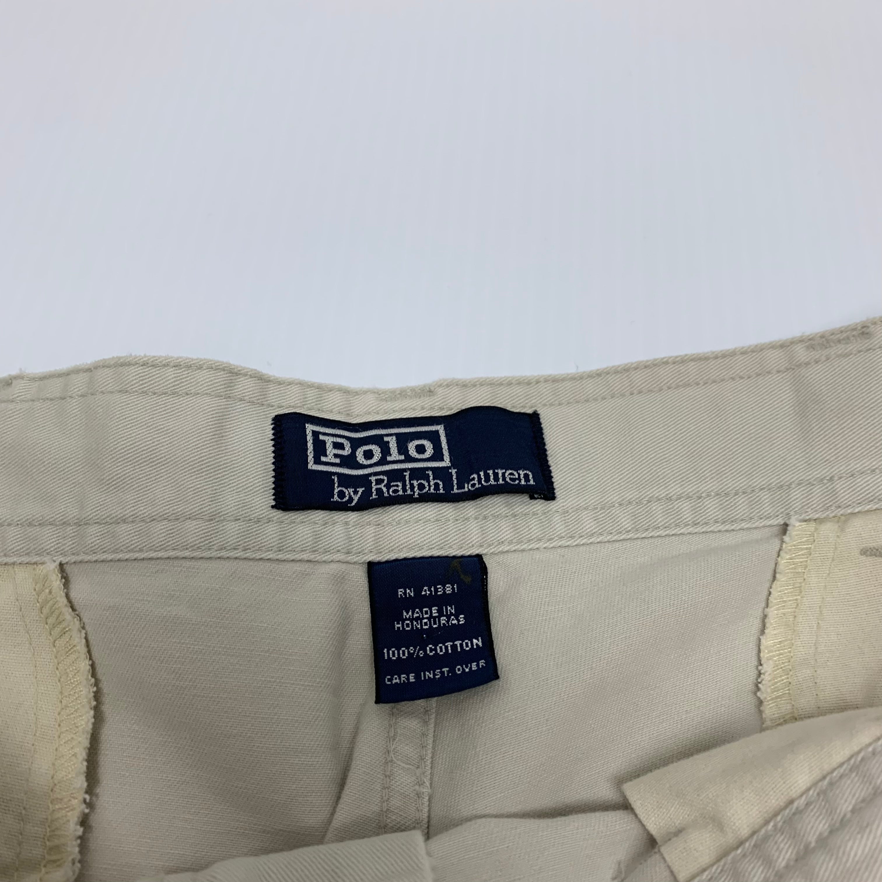 Polo Cream Cargo Shorts 34