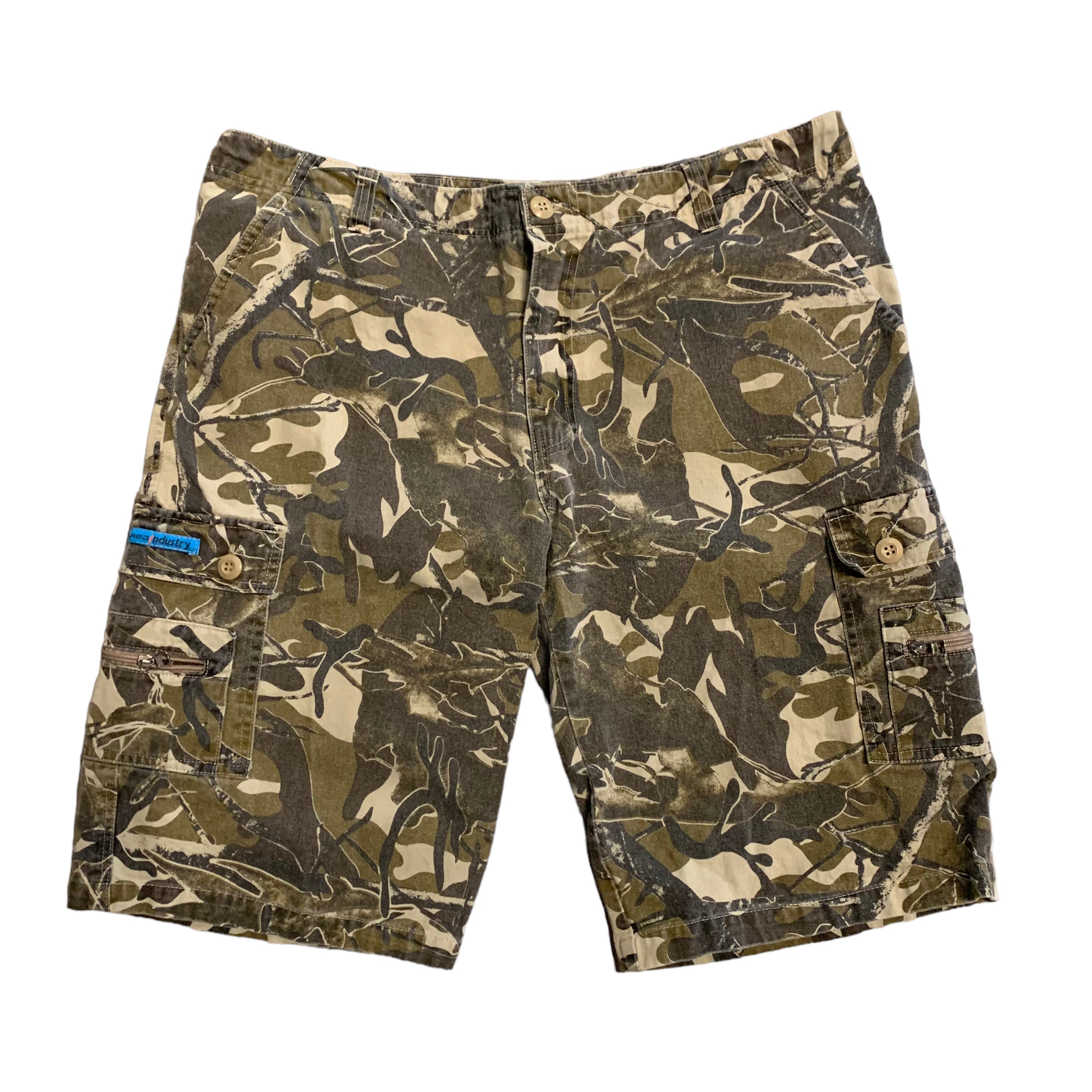 Y2K Tuned Industry Camo Shorts 38