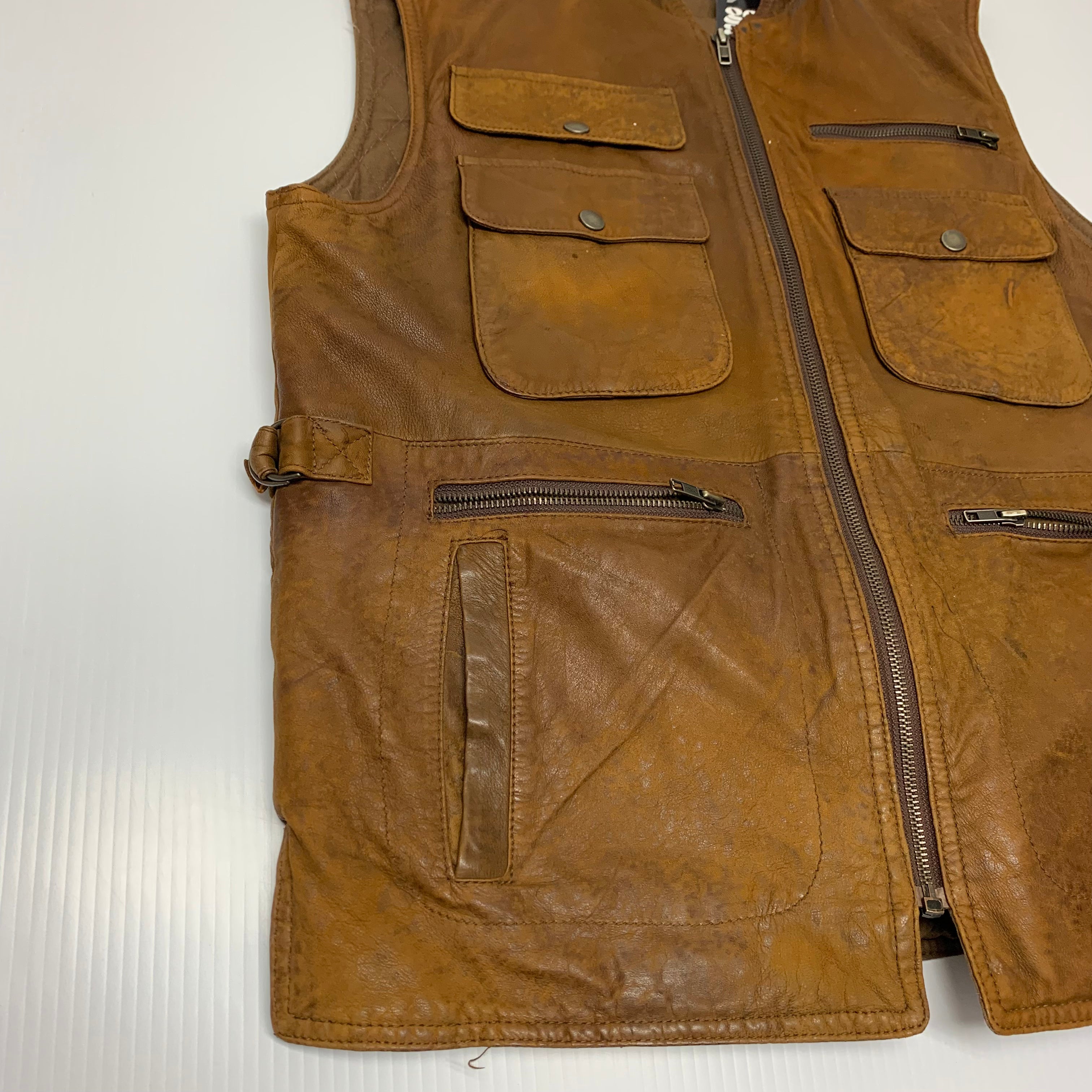 Vintage Banana Republic Leather Vest M