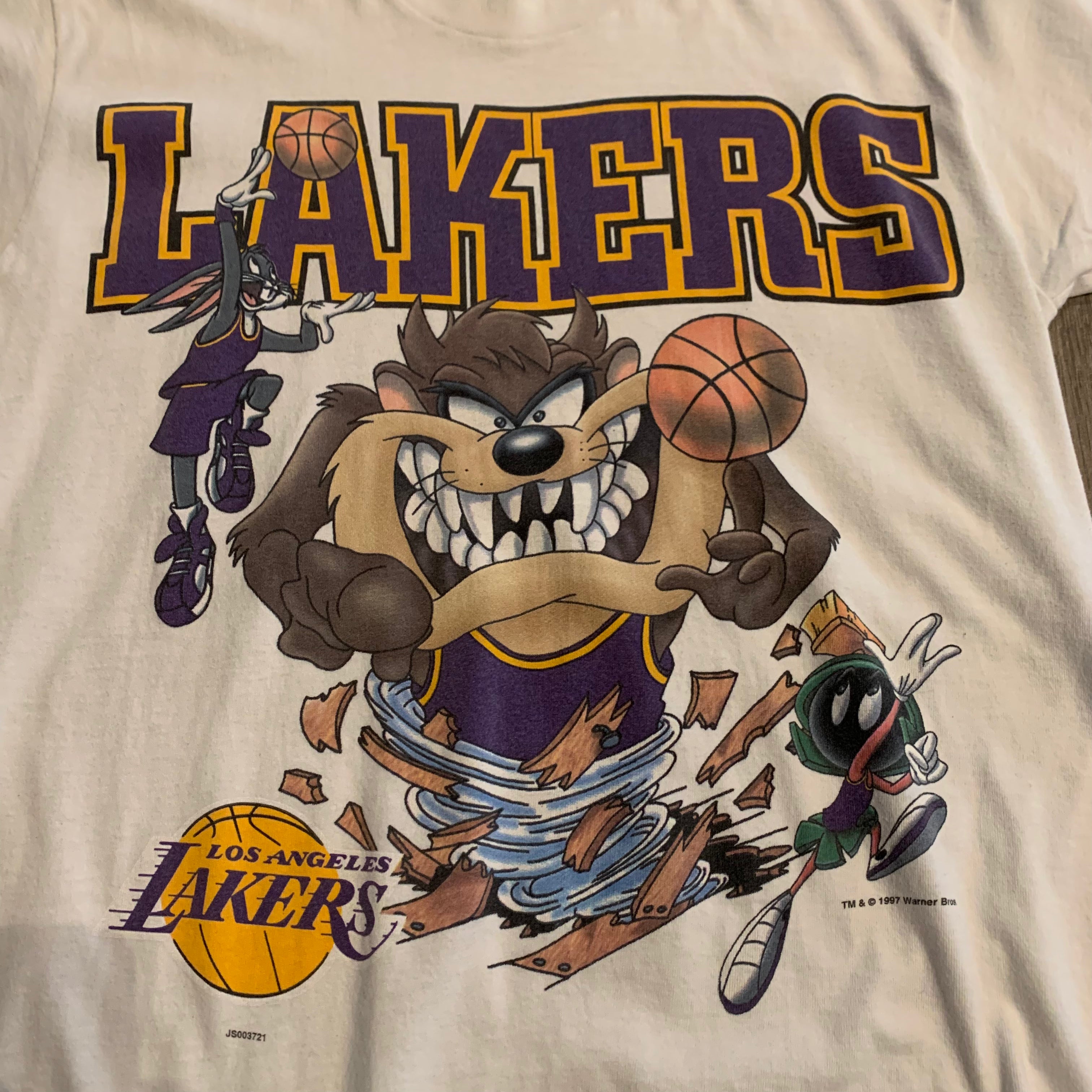 1997 Loonie Tunes Lakers Tee L