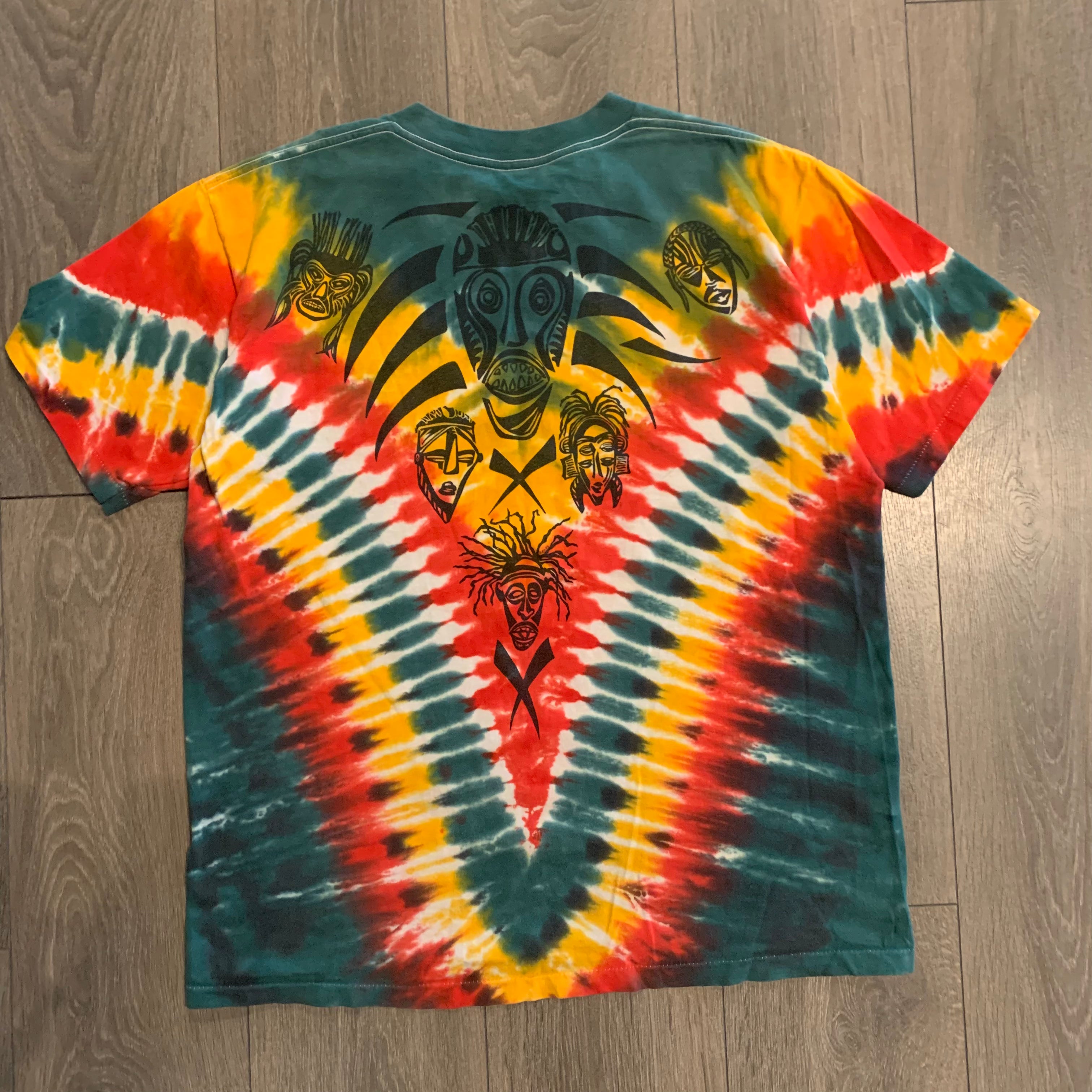 90s Liquid Blue Rastafari/Africa Tie Dye Tee XL