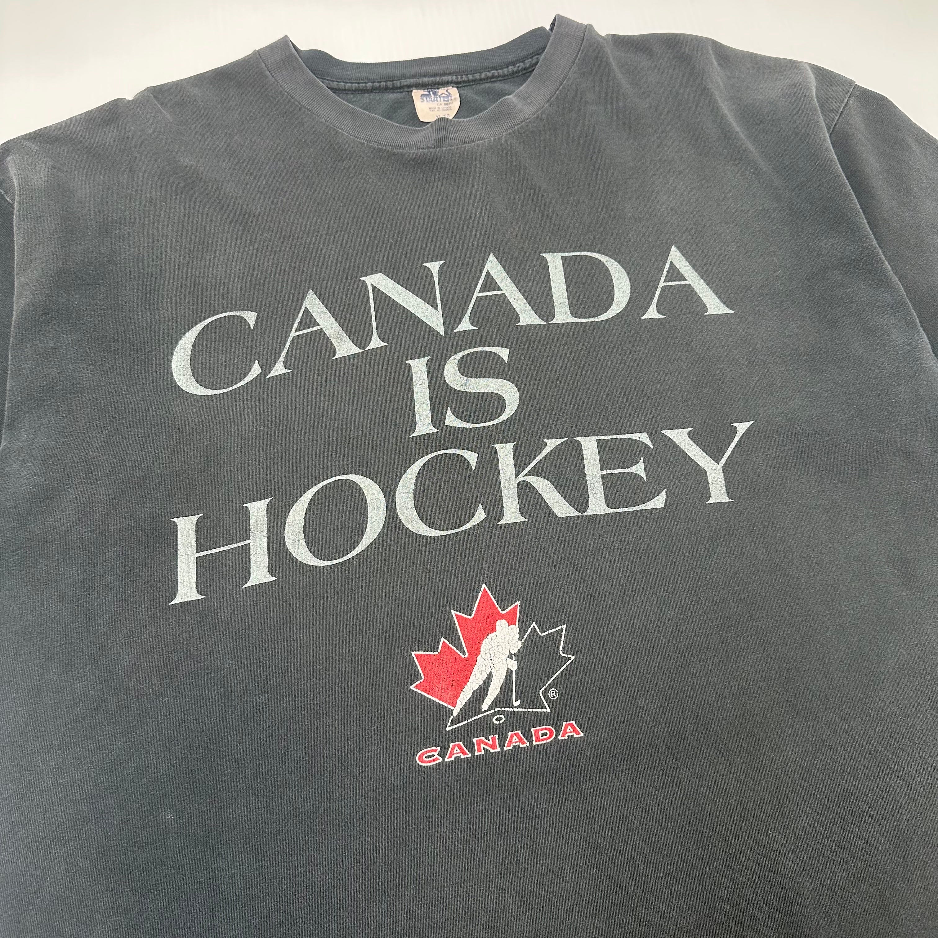 90s Starter Canada Hockey Graphic Tee XL