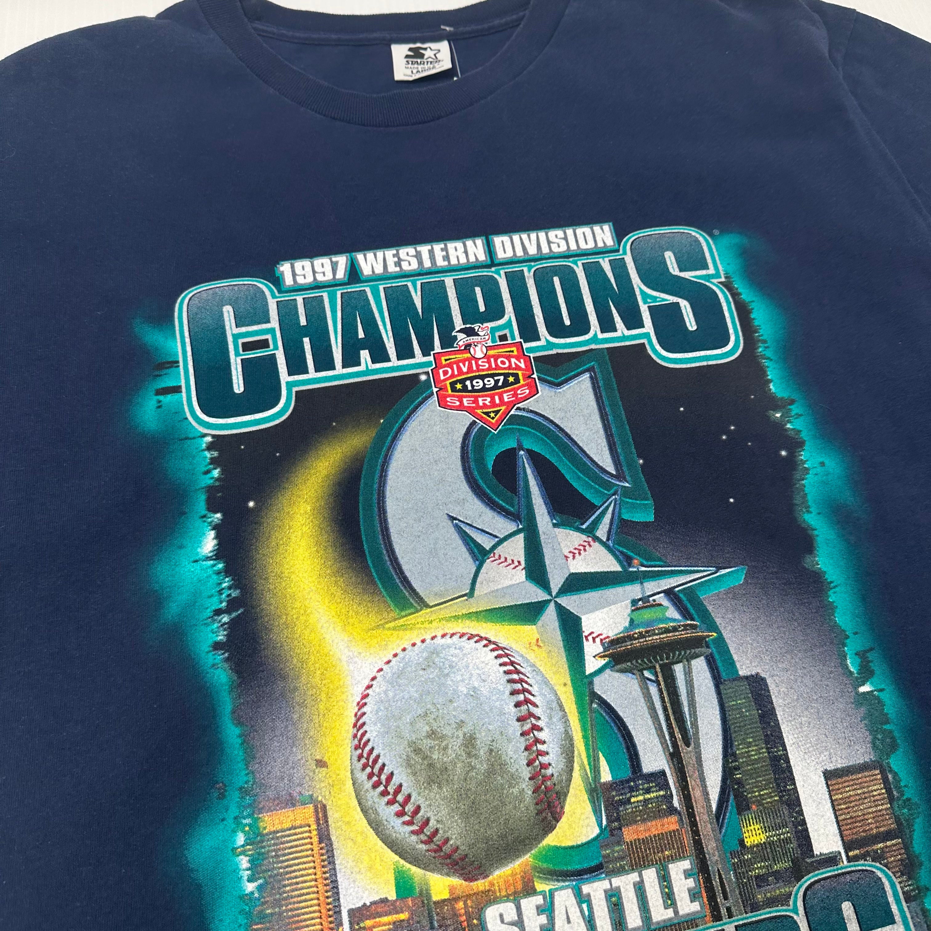 1997 Seattle Mariners Western Division Champions Graphic Tee L