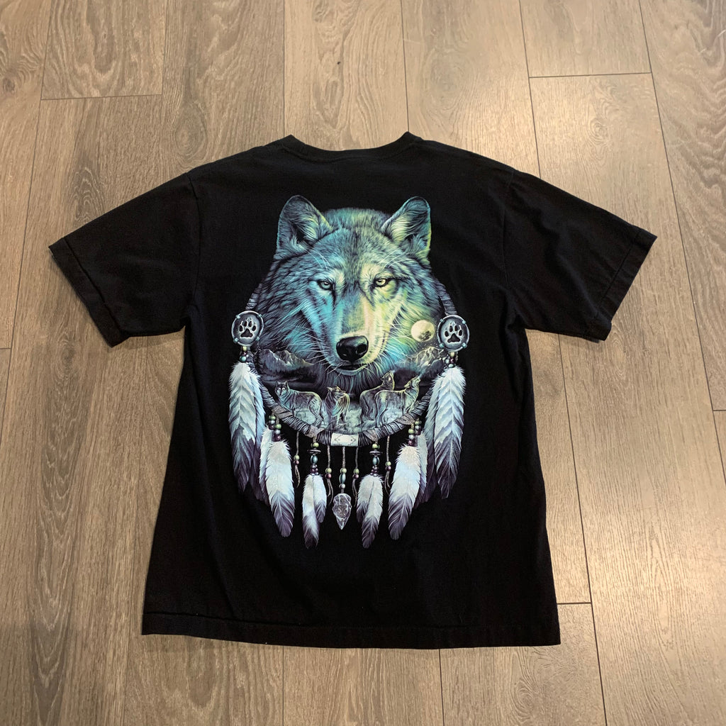 Wolf Front/ Back Graphic Tee L