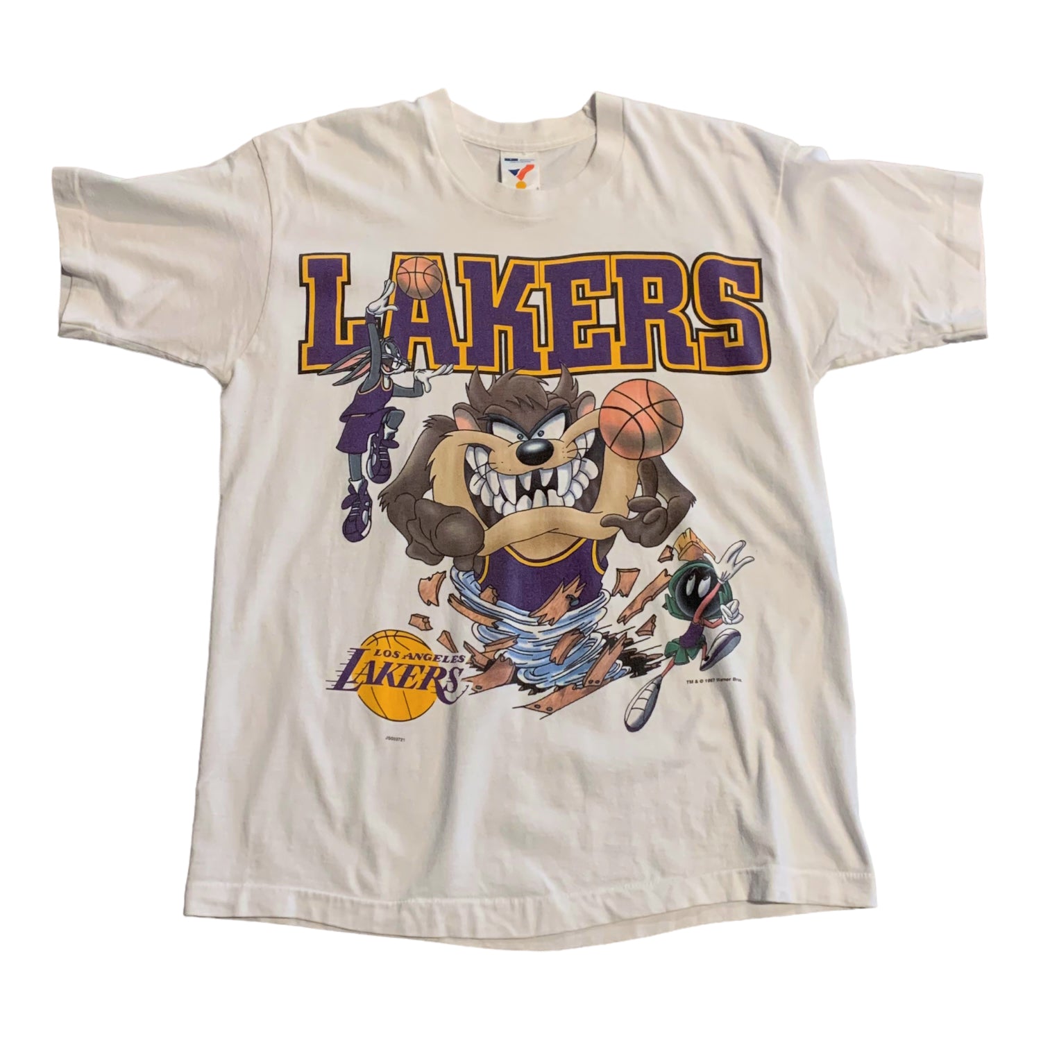 1997 Loonie Tunes Lakers Tee L