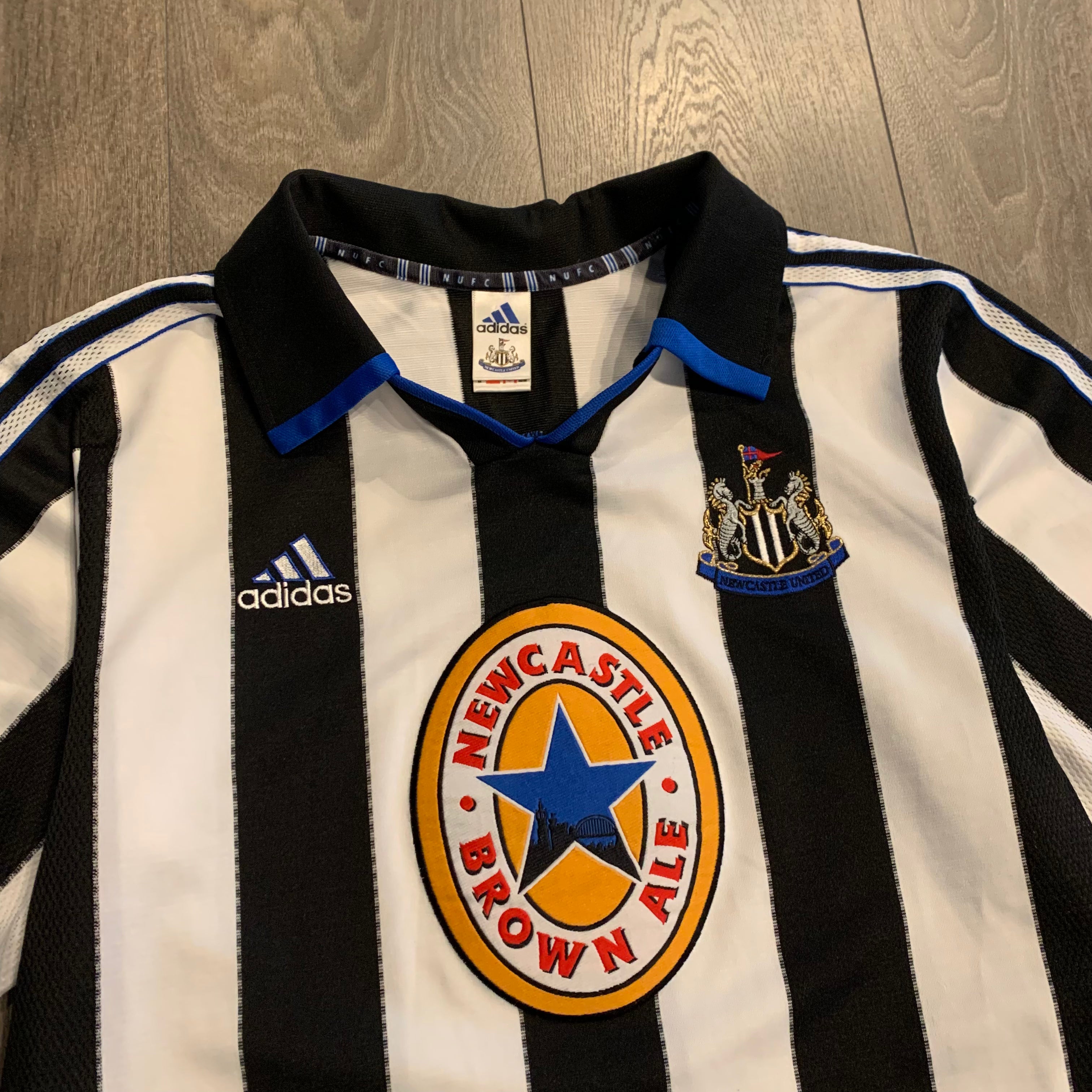 1999-00 Adidas Newcastle home jersey M