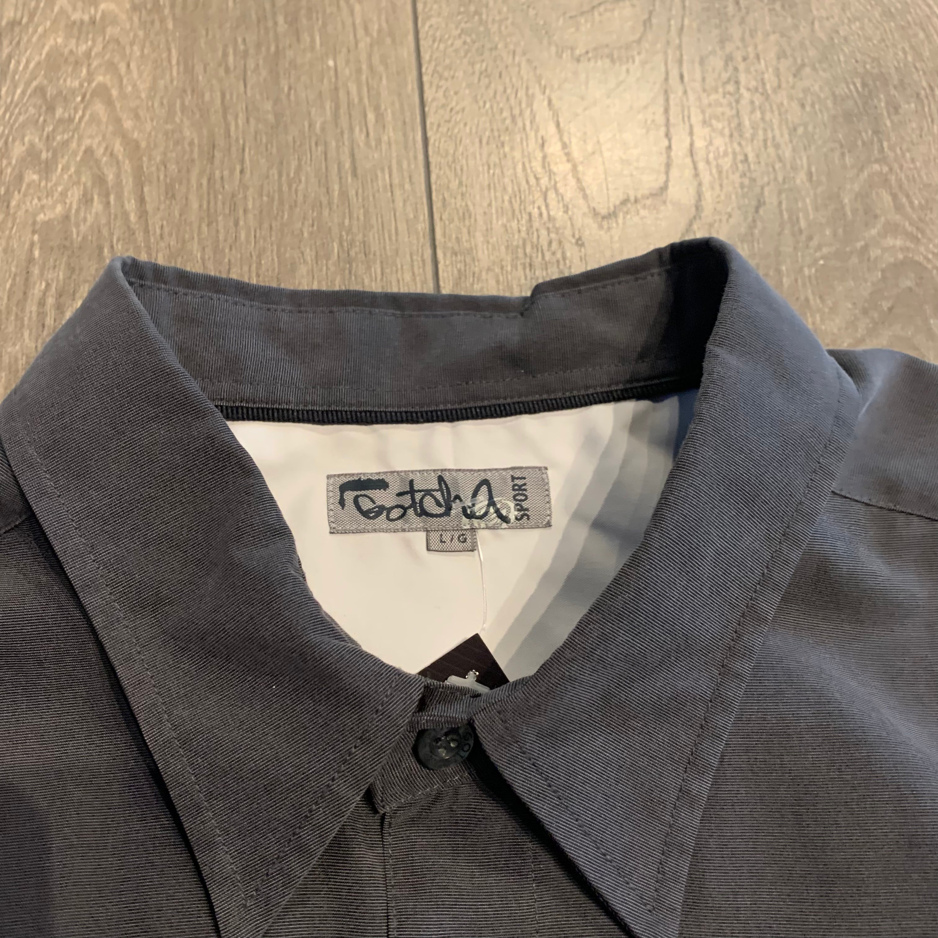 Gotcha Charcoal Polo Button Up L