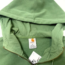 Load image into Gallery viewer, Carhartt Embroidered Green Half-Zip Hoodie Women&#39;s S

